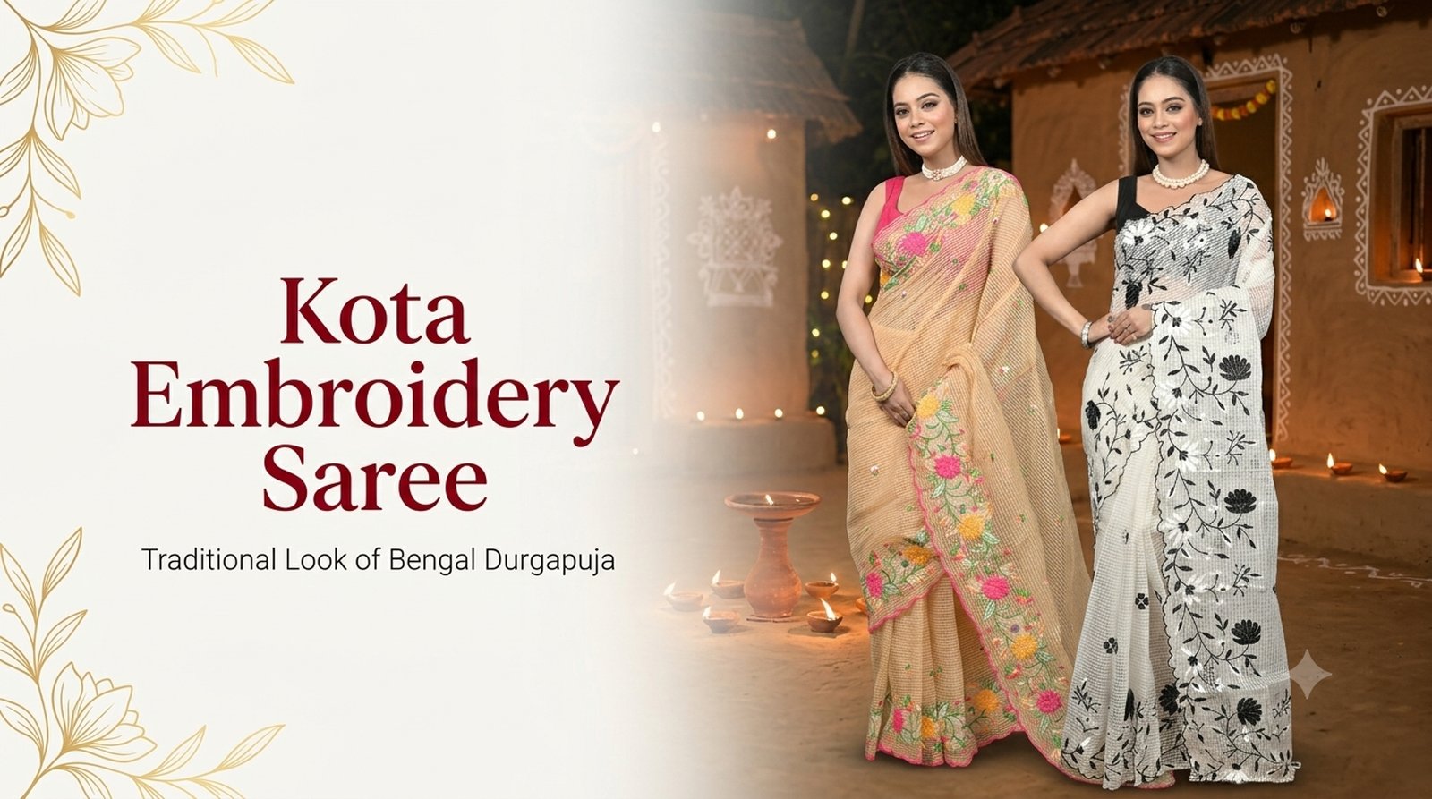 Kota Embroidery Sarees