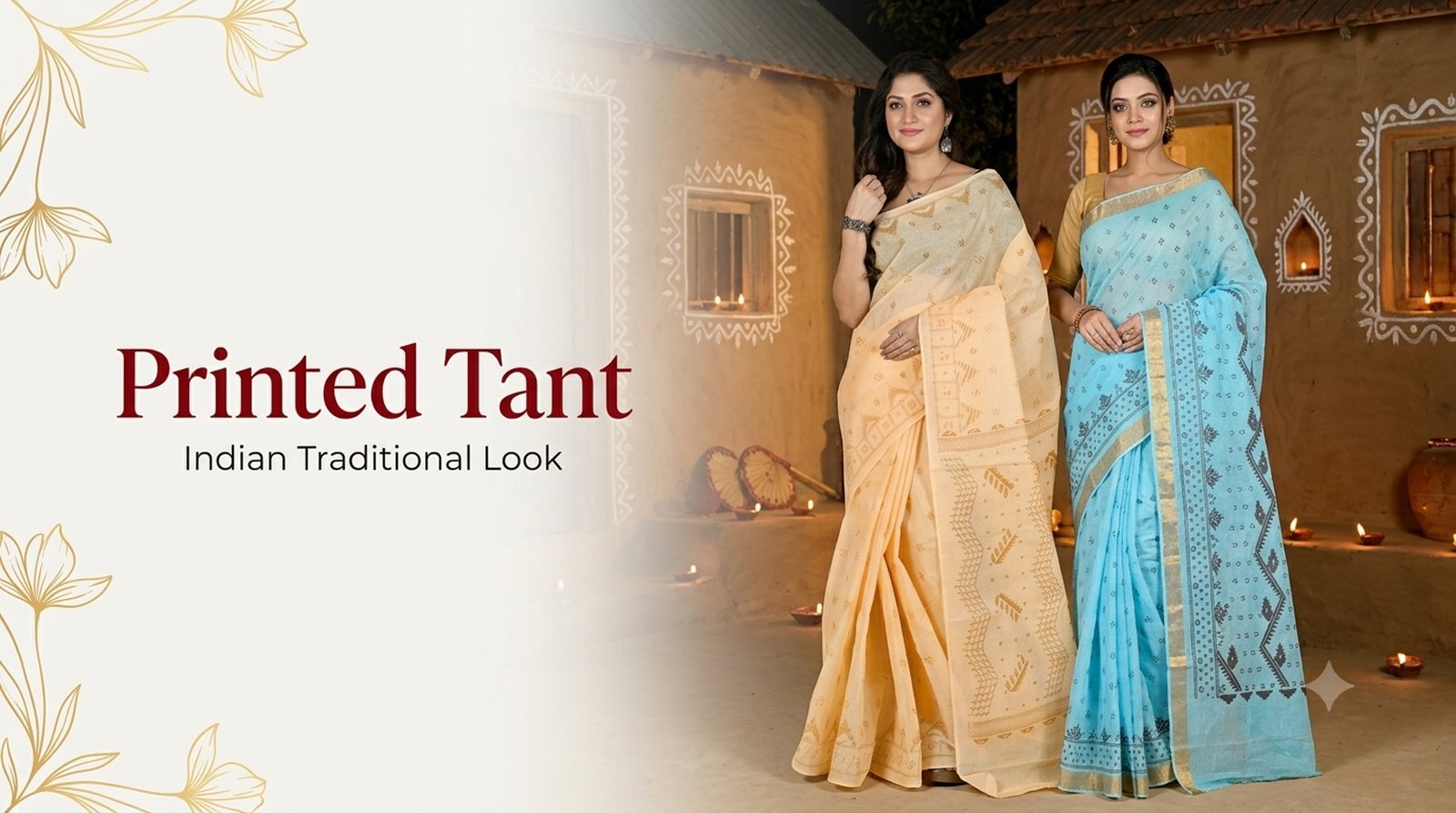 Printed Tant Sarees