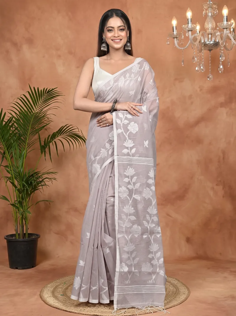 DipDiya Cotton Blend Wine Parlon Tradition in Every Thread Handloom Sarees