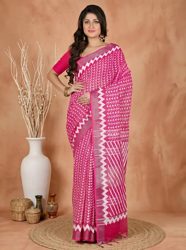 DipDiya Cotton Light Purple Sebai Bengal’s Legacy Batik Print Sarees