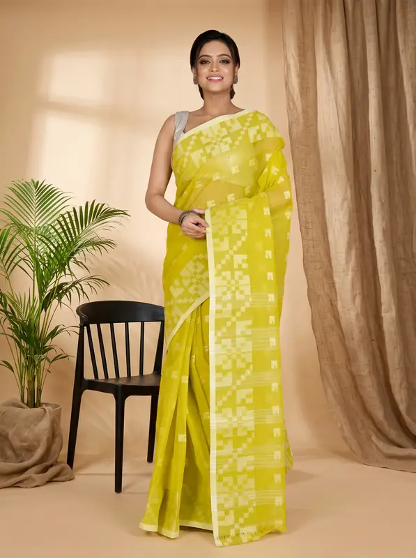 DipDiya Pure Cotton Light Green Aptuk Elegant by Tradition Tant Sarees