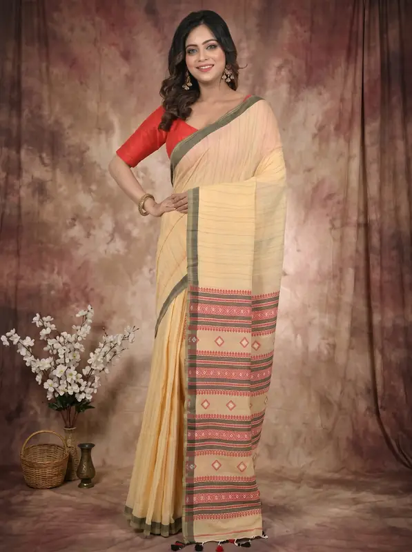 DipDiya Pure Cotton Pitch Hima Effortless Tradition Handloom Sarees
