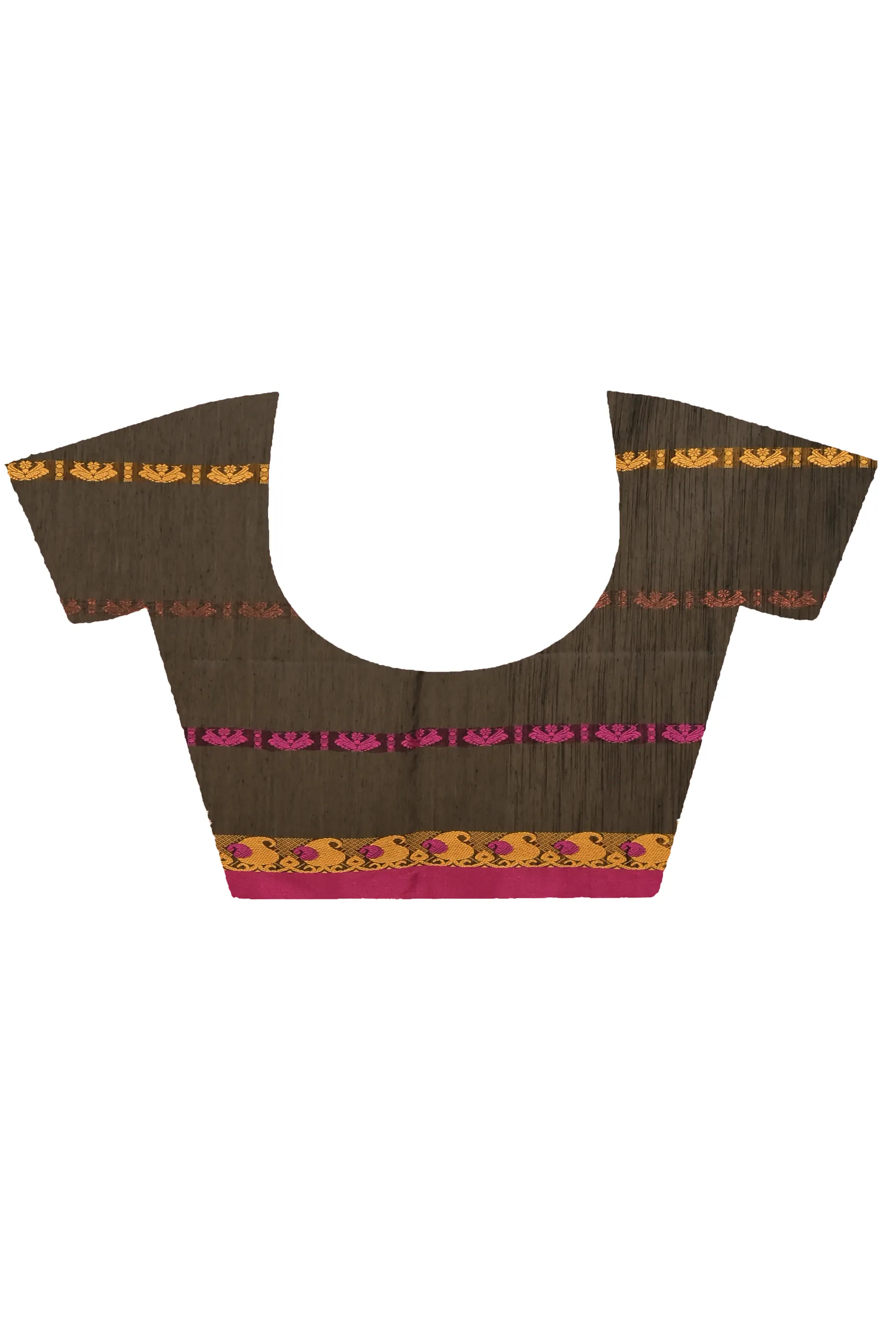 DipDiya Blended Cotton Black Purple Achsit Bengal in Every Thread Handloom Sarees