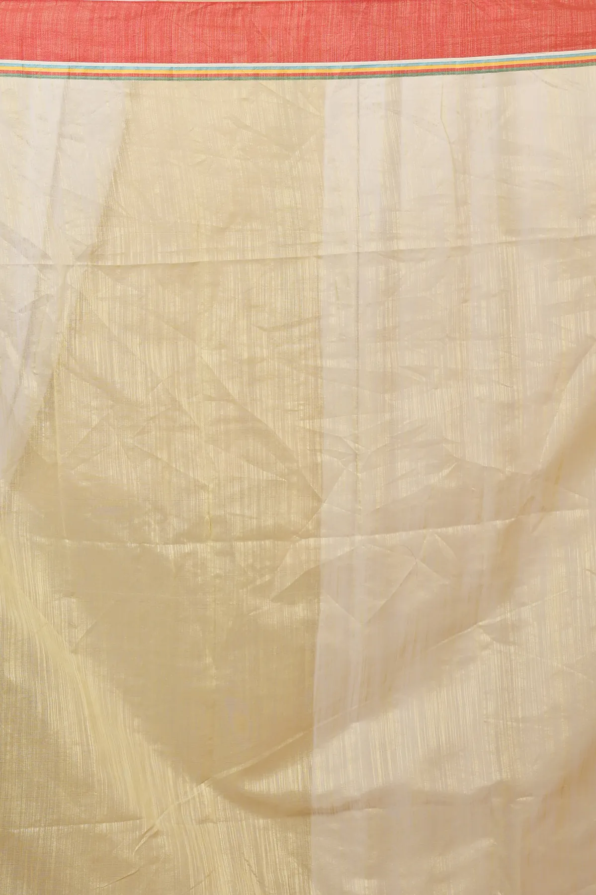 DipDiya Blended Cotton Cream Red Albela Regal Bengali Hand Painted Sarees