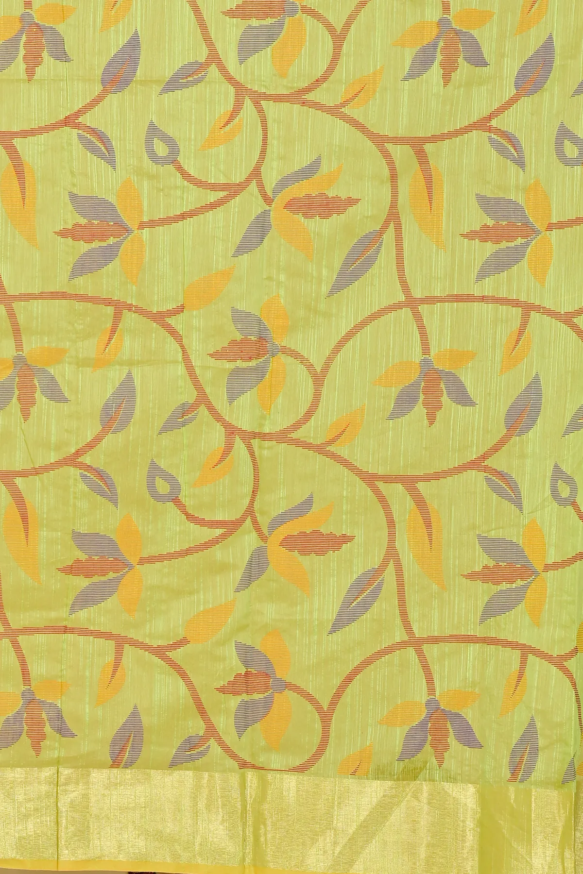 DipDiya Blended Cotton Green Narento Timeless Elegance Handloom Sarees