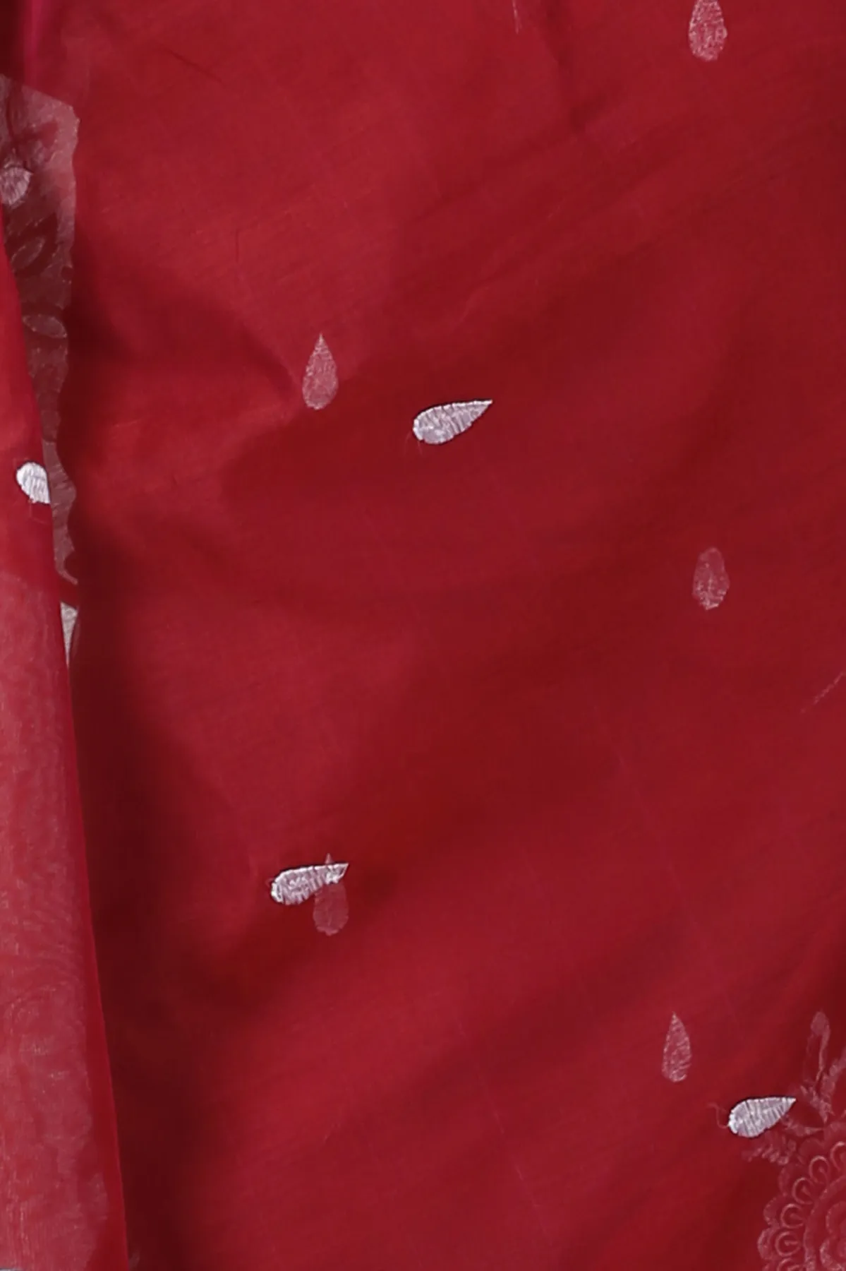 DipDiya Blended Cotton Marun Tabu Woven with Love Handloom Sarees
