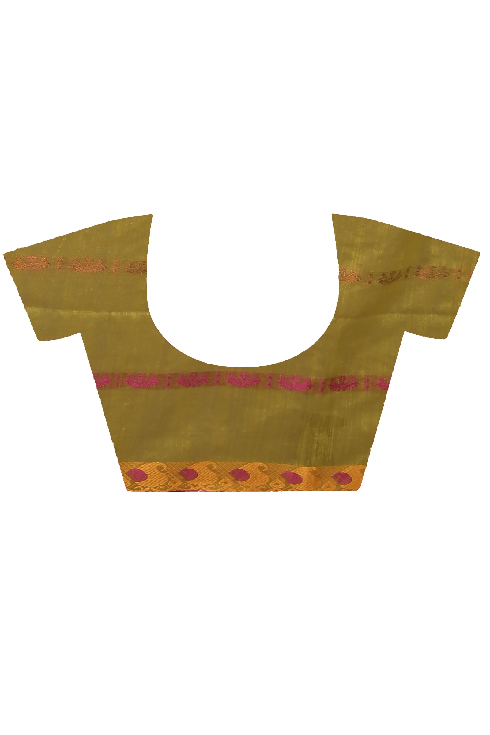 DipDiya Blended Cotton Mehendi Green Achsit Wrapped in Heritage Handloom Sarees