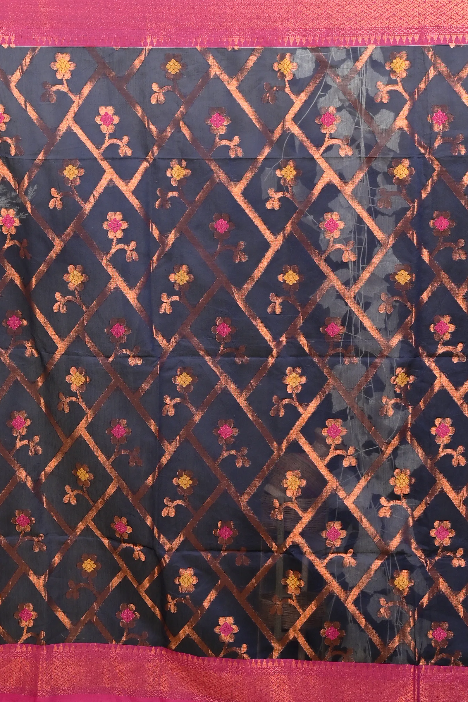 DipDiya Blended Cotton Naby Blue Dinui Heritage You Can Wear Handloom Sarees