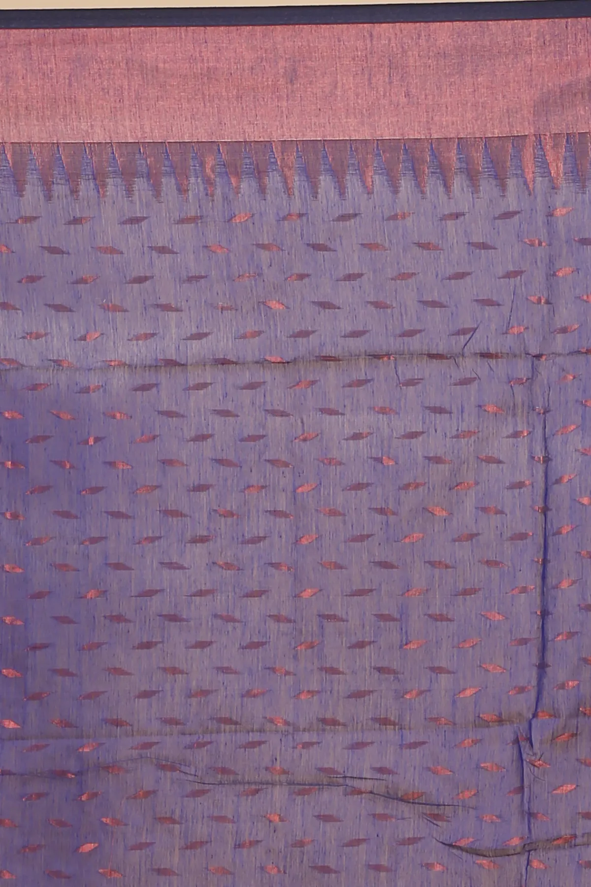 DipDiya Blended Cotton Naby Blue Prisha Masterfully Woven Handloom Sarees
