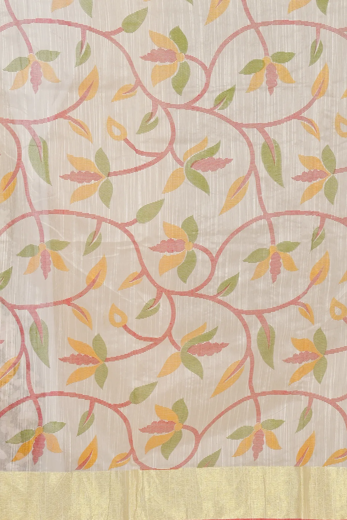 DipDiya Blended Cotton Off White Narento Threads of Tradition Handloom Sarees