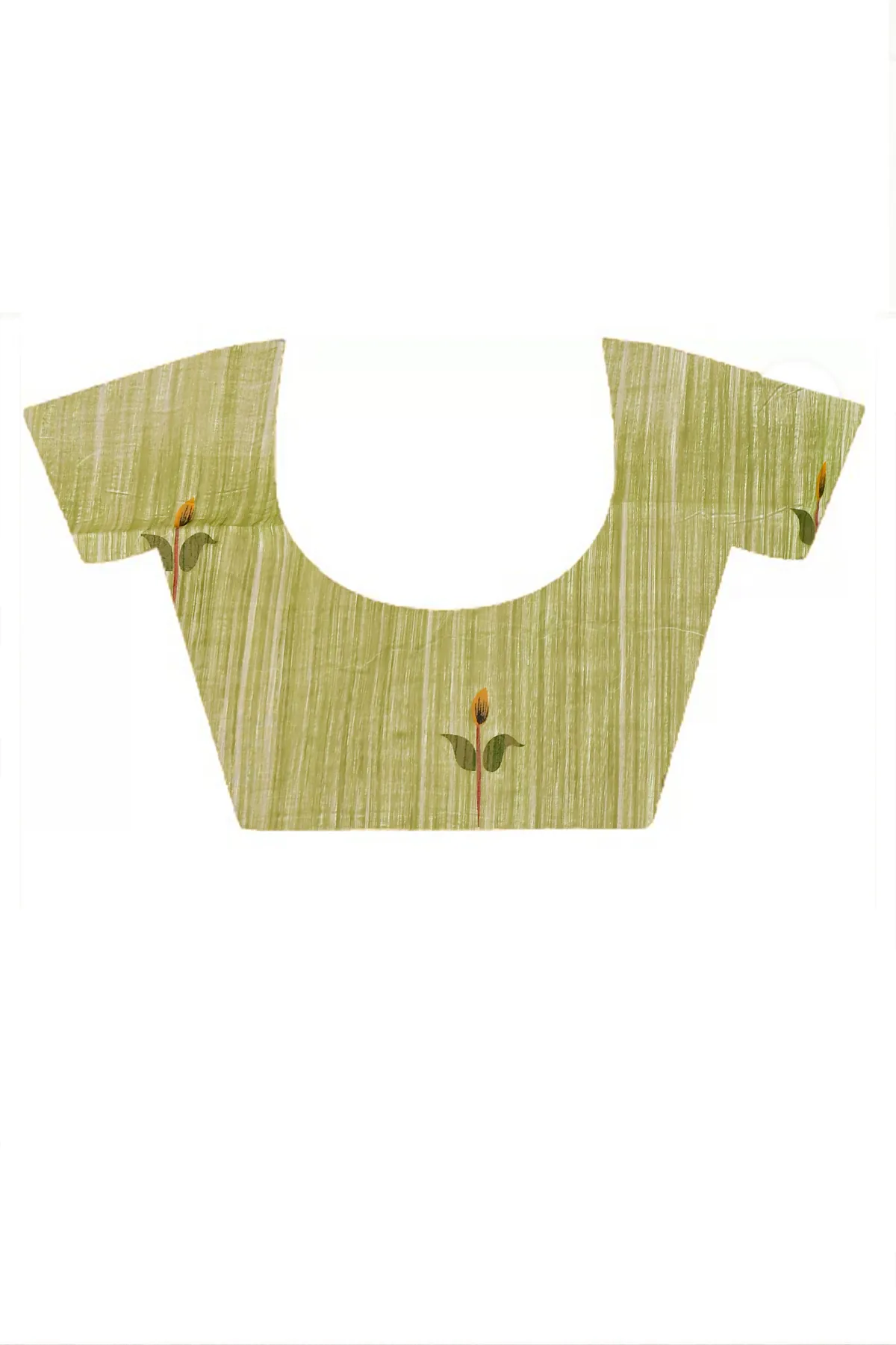 DipDiya Blended Cotton Olive Green Korel Elegance in Every Weave Printed Handloom Sarees