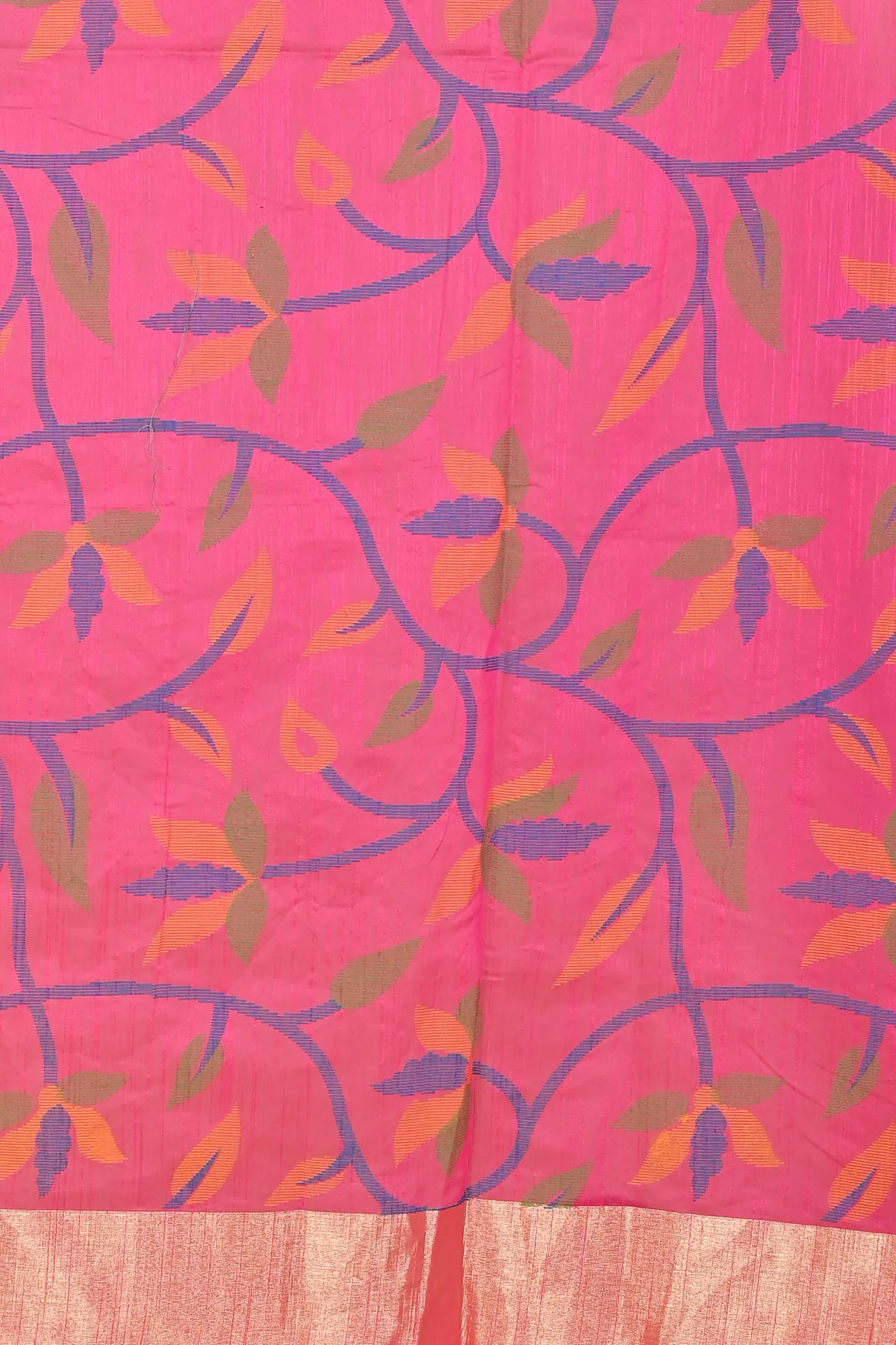 DipDiya Blended Cotton Pink Narento Weaves with a Story Handloom Sarees