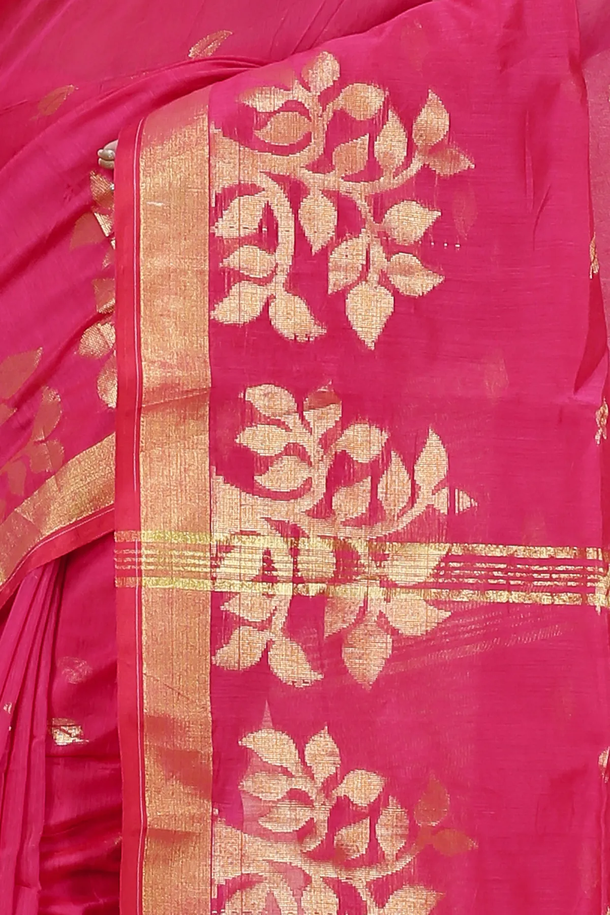 DipDiya Blended Cotton Pink Tina Crafted with Soul Handloom Sarees