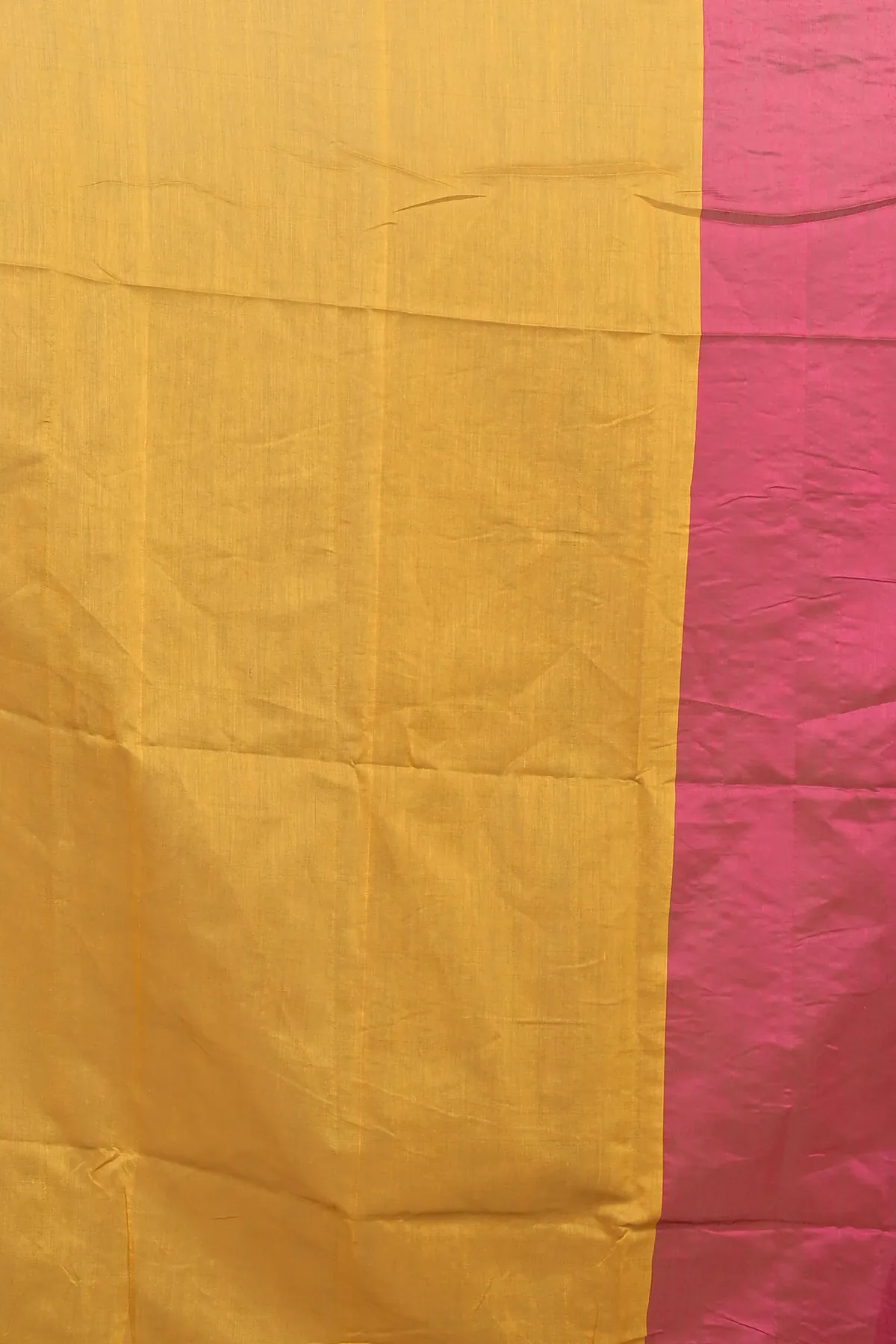 DipDiya Blended Cotton Rani Yellow Pisha Regal Bengali Handloom Sarees
