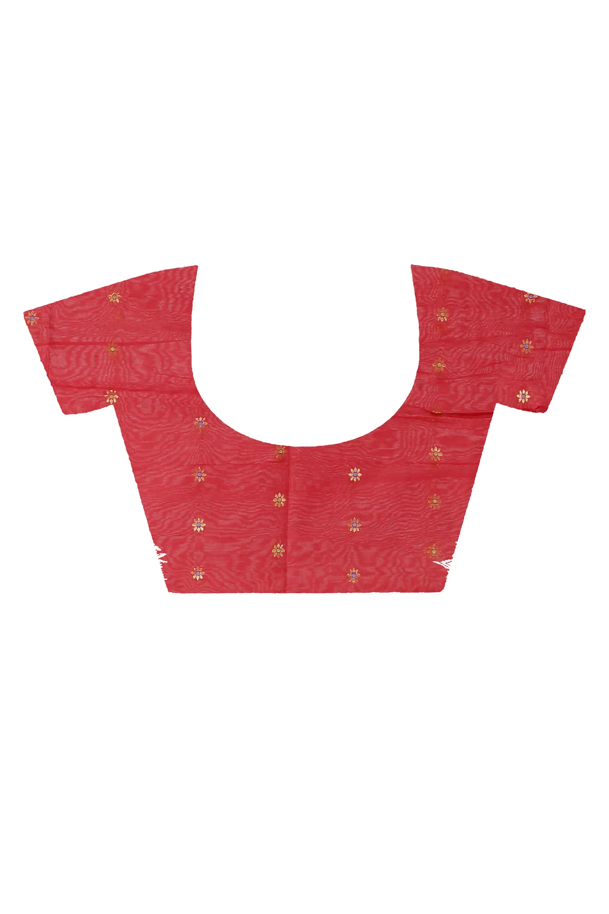 DipDiya Blended Cotton Red Neel Rooted in Bengal Handloom Sarees