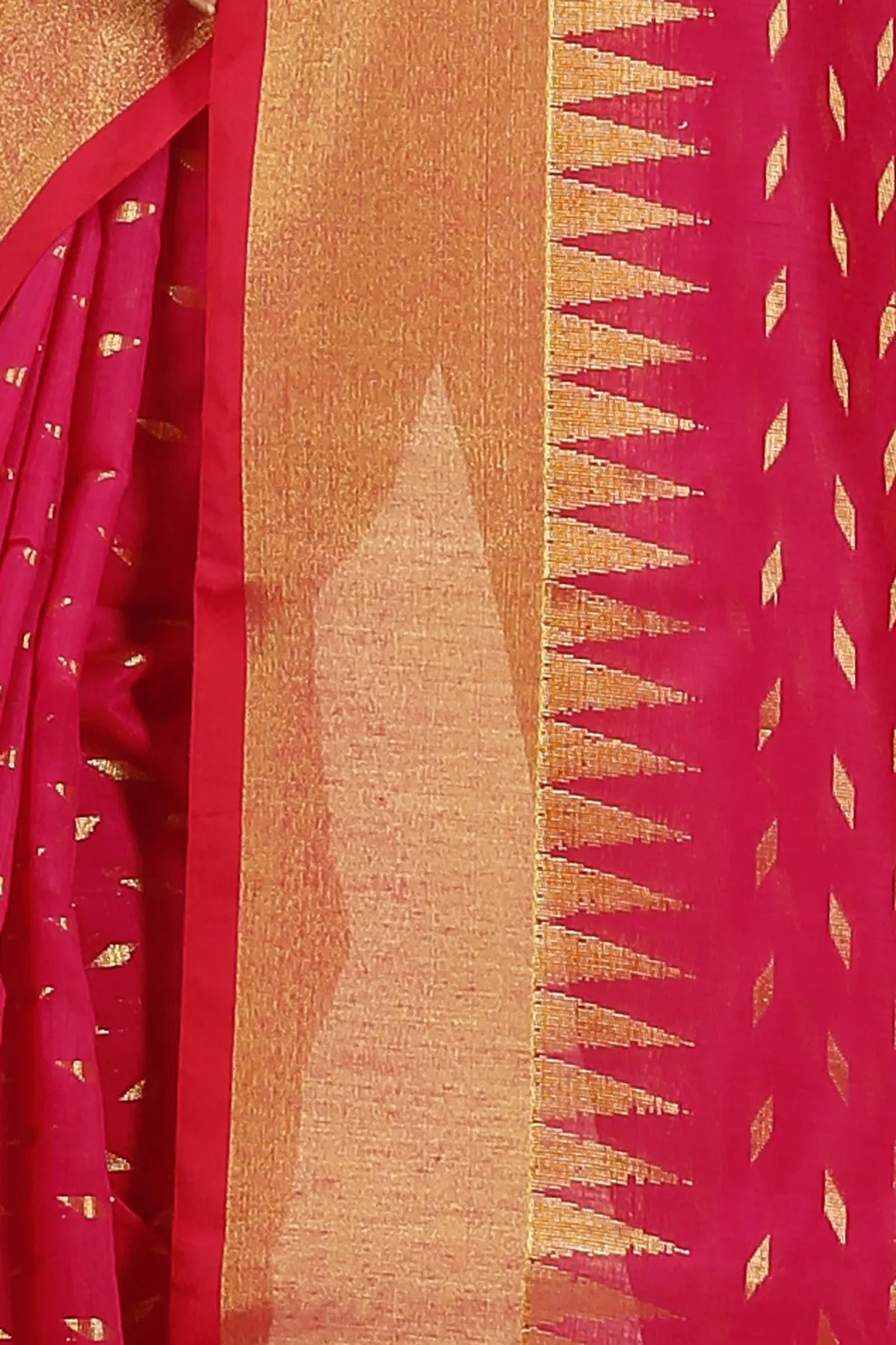 DipDiya Blended Cotton Red Prisha Loom to Love Handloom Sarees