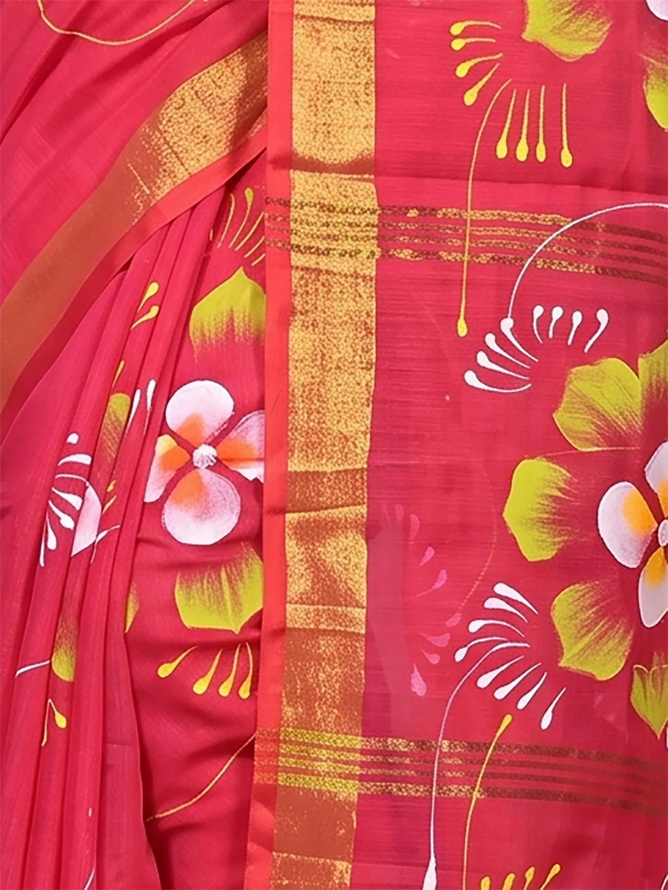 DipDiya Blended Cotton Red Samvi Heritage of Bengali Hand Painted Sarees