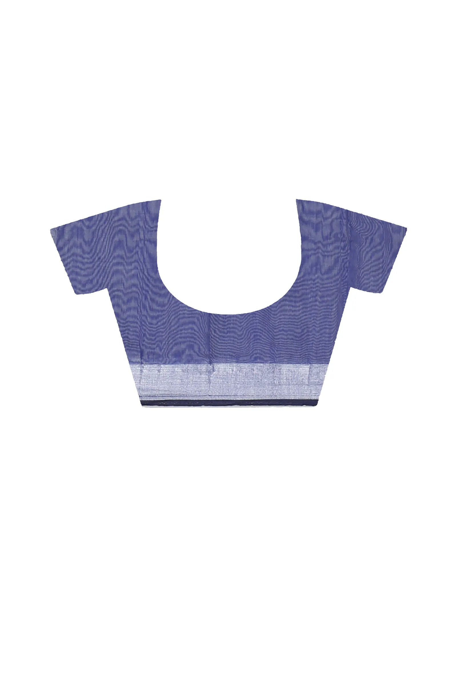 DipDiya Blended Cotton  Traditional Bengali Naby Blue Artisan Crafted Tamasi Handloom Saree