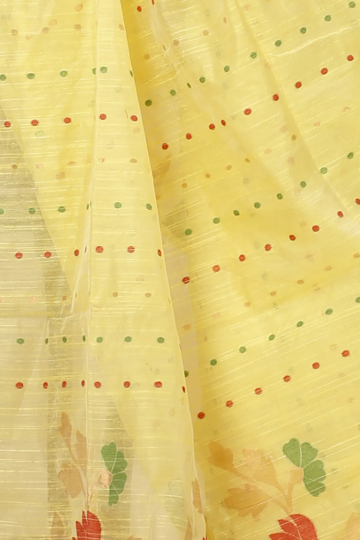 DipDiya Blended Cotton Yellow Pilu Threads of Tradition Handloom Sarees