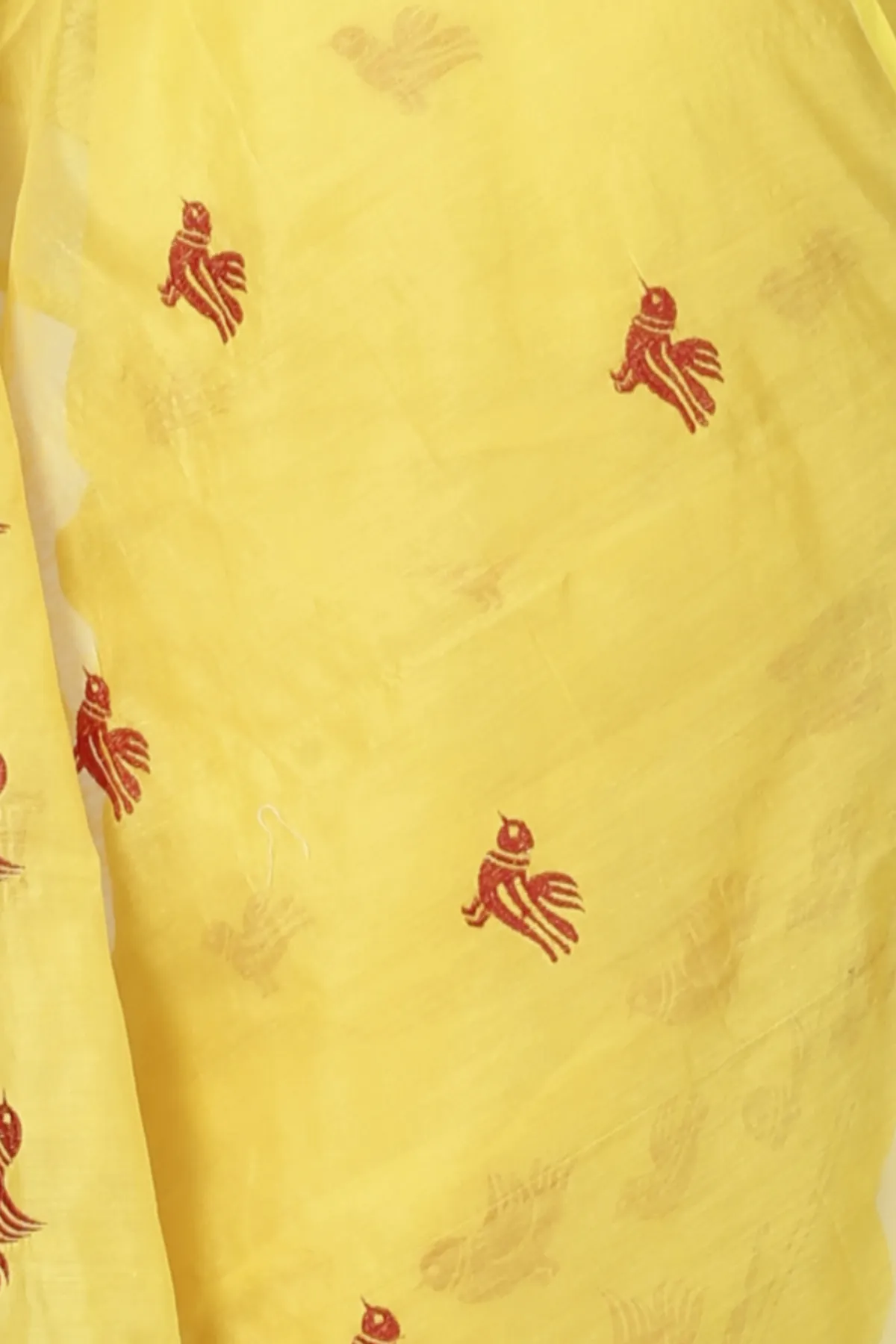 DipDiya Blended Cotton Yellow Thulasi The Bengali Classic Handloom Sarees