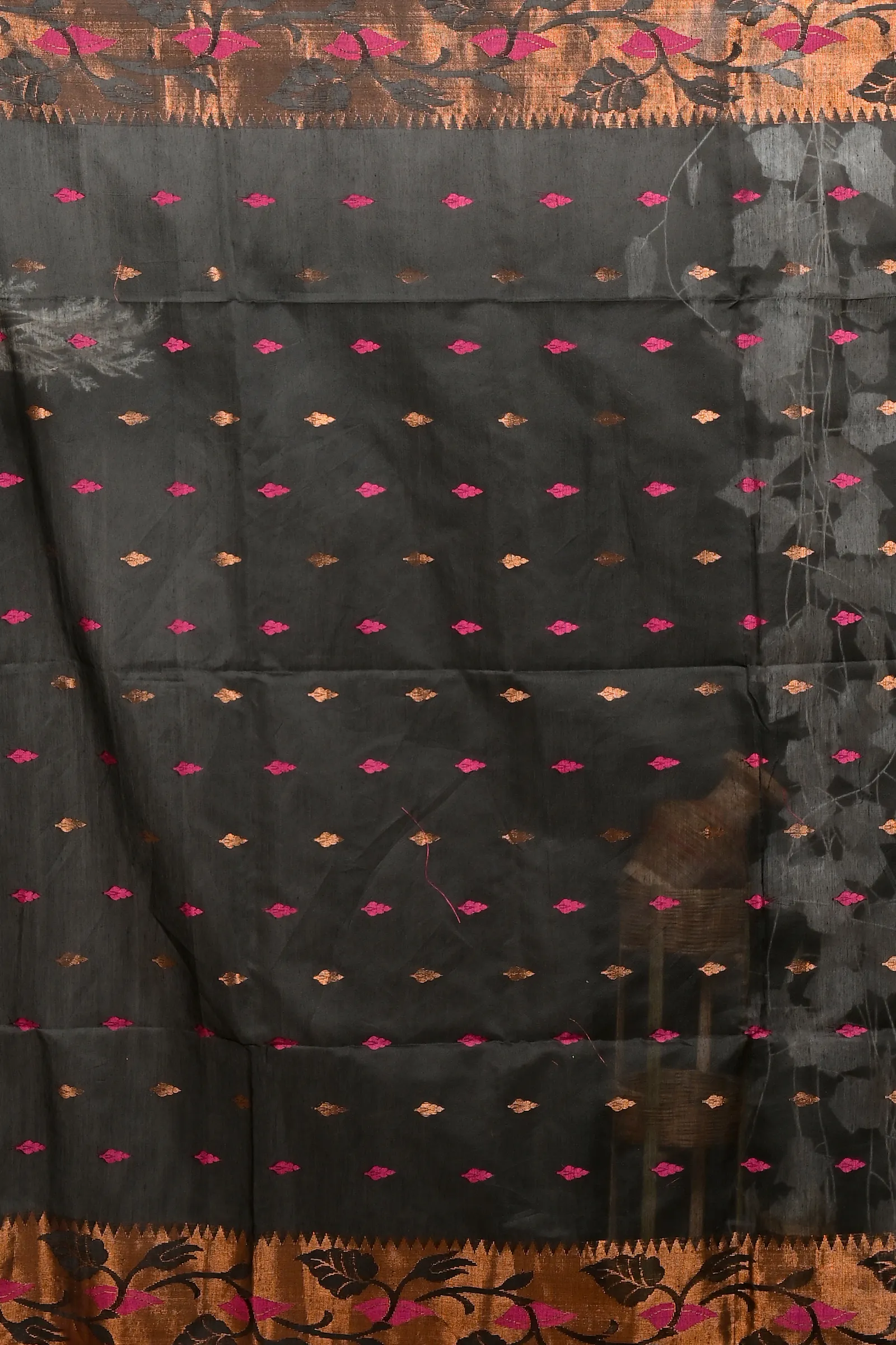 DipDiya Cotton Black Dipani Rooted in Bengal Handloom Sarees
