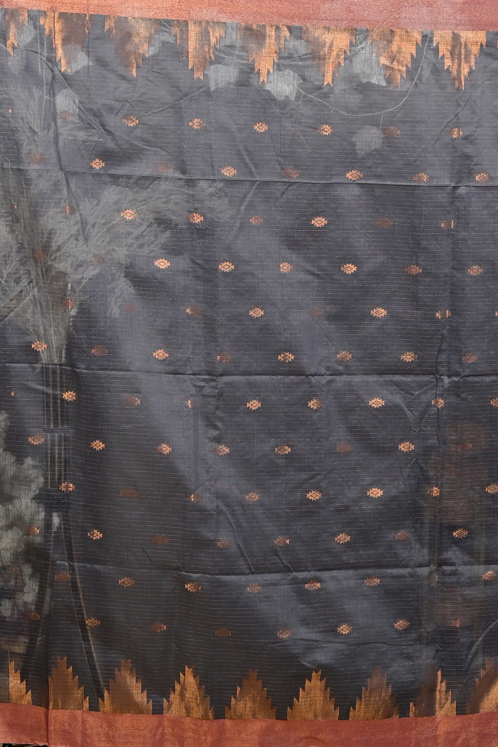 DipDiya Cotton Blend Black Daypi Weaves with a Story Handloom Sarees