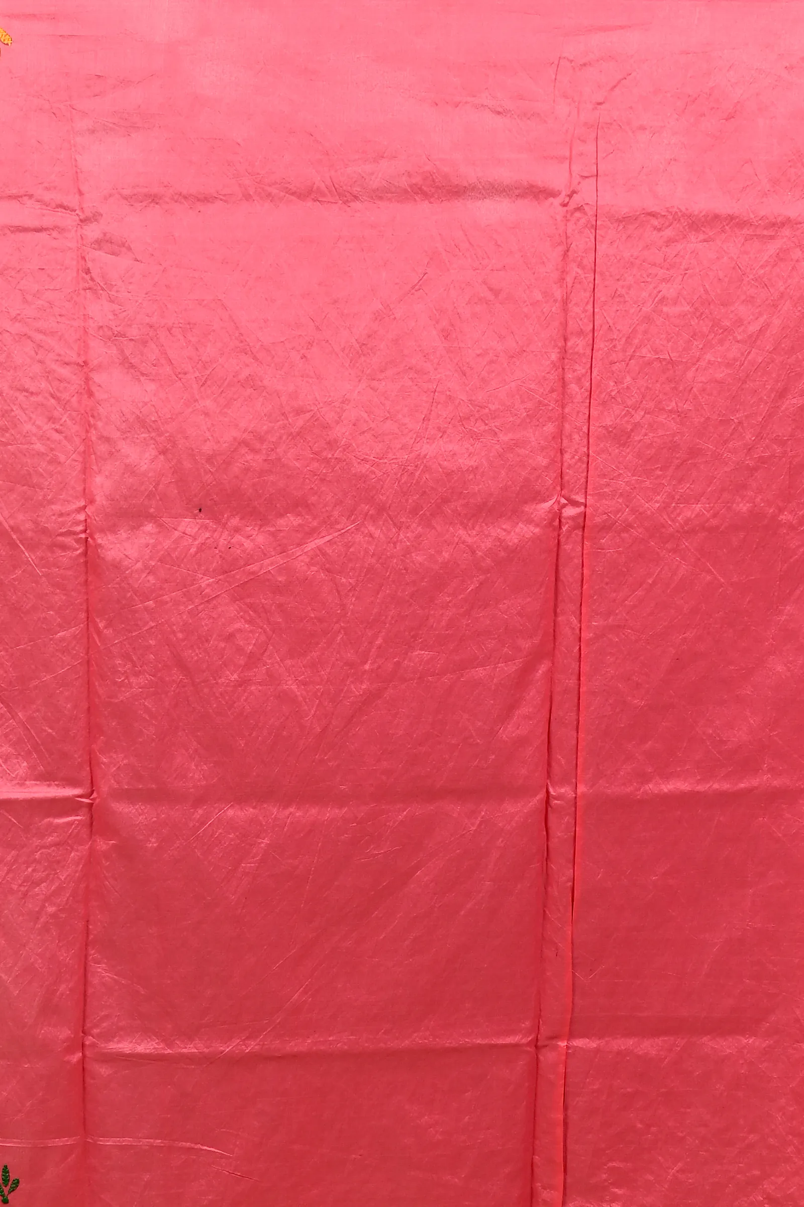DipDiya Cotton Blend Dark Pink Dharai Threads of Tradition Kantha Stitch Sarees