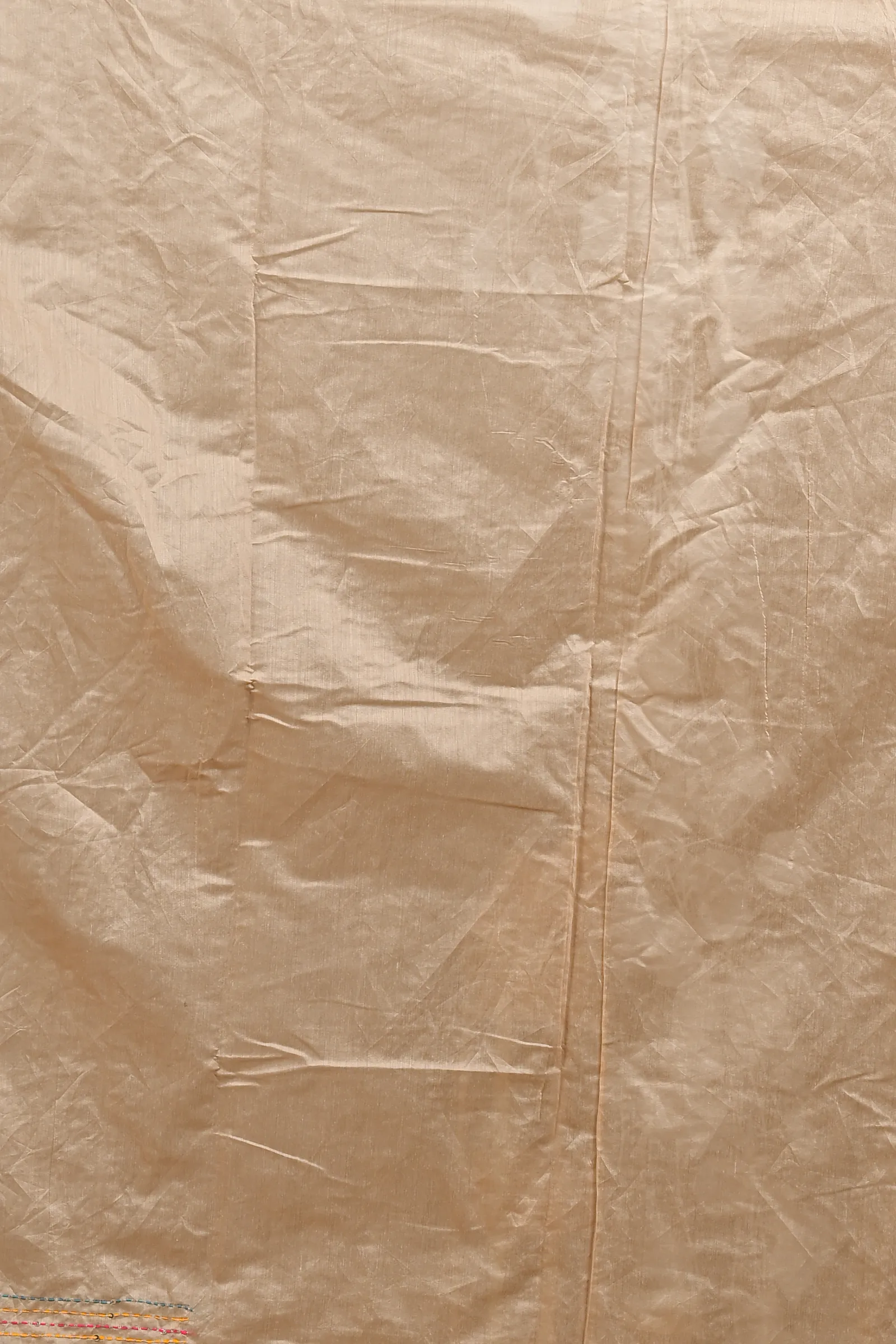 DipDiya Cotton Blend Light Brown Dayki Bengal’s Legacy Kantha Stitch Sarees