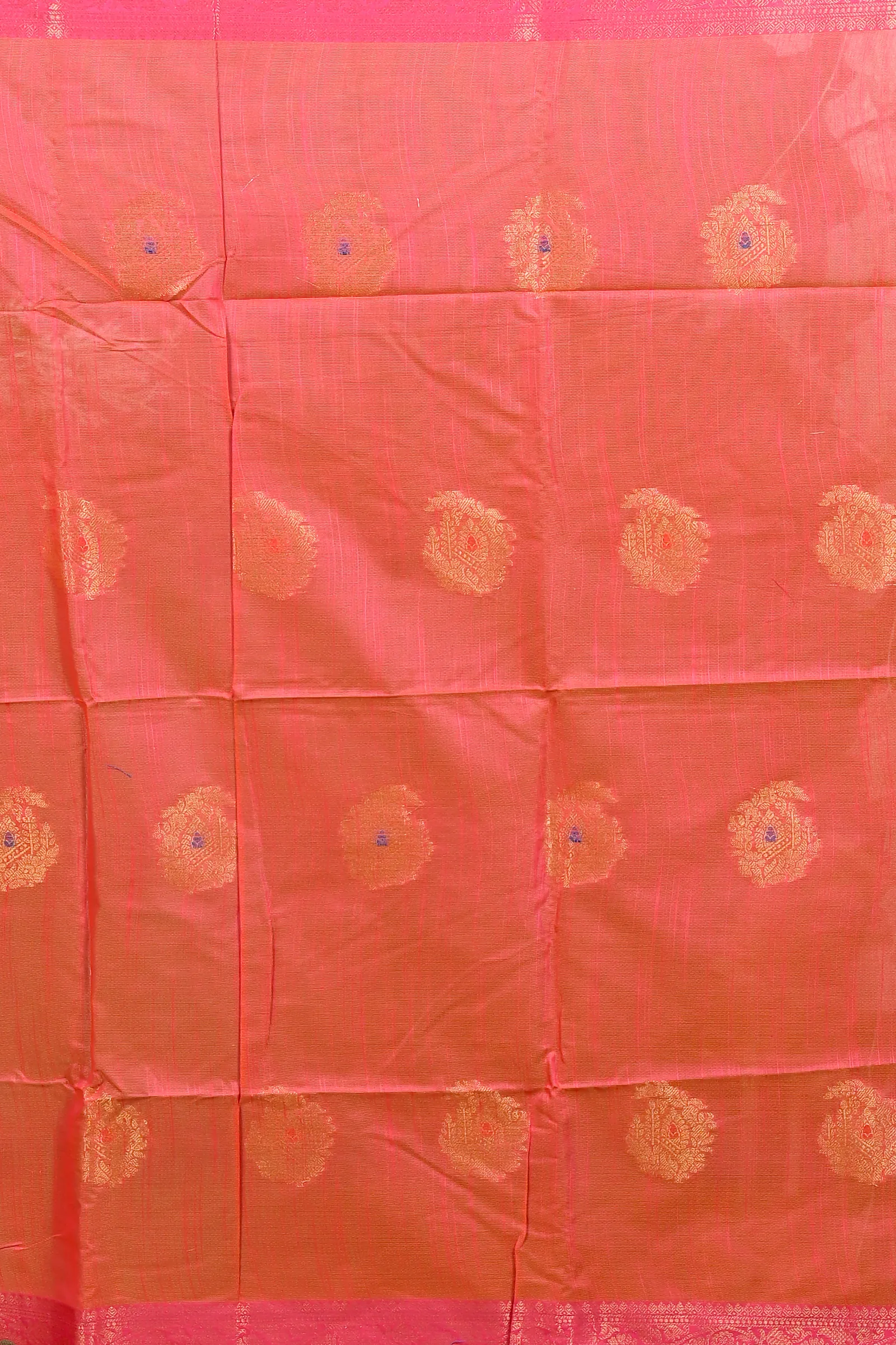 DipDiya Cotton Blend Mehndi Green Pink Daymin Woven with Tradition Handloom Sarees