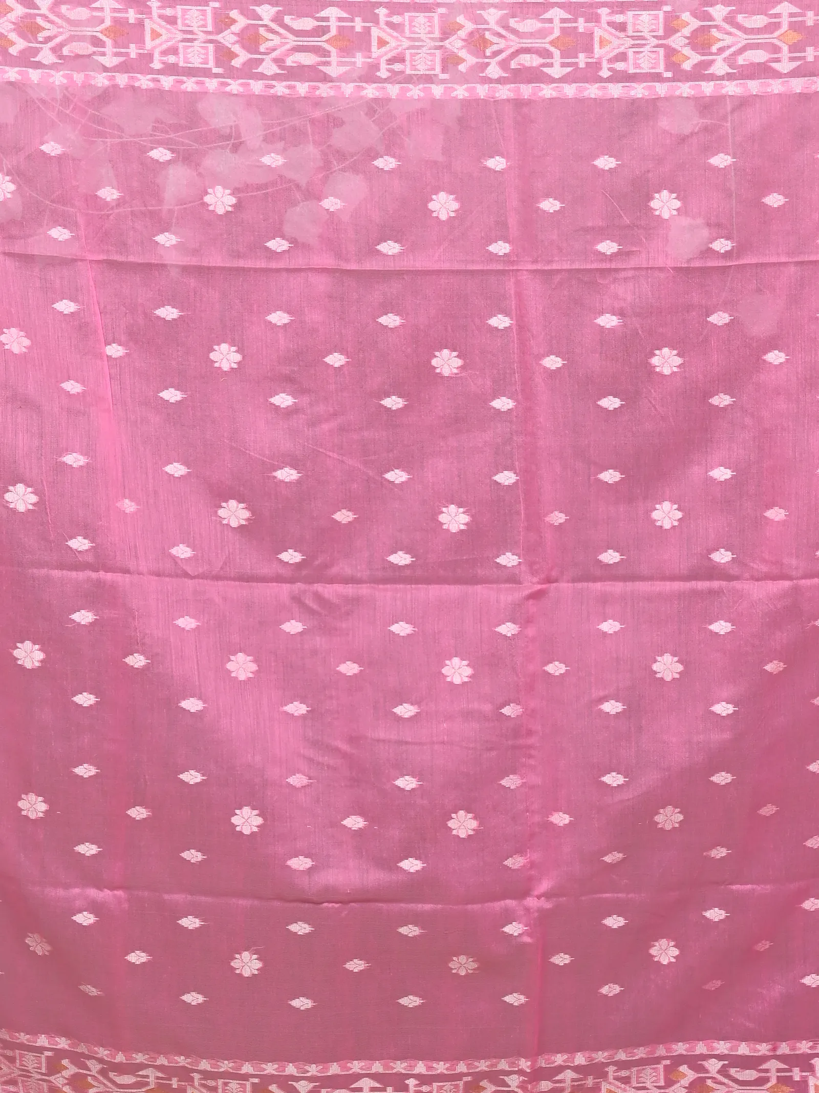 DipDiya Cotton Blend Pink Parlvi Woven by Hand Handloom Sarees