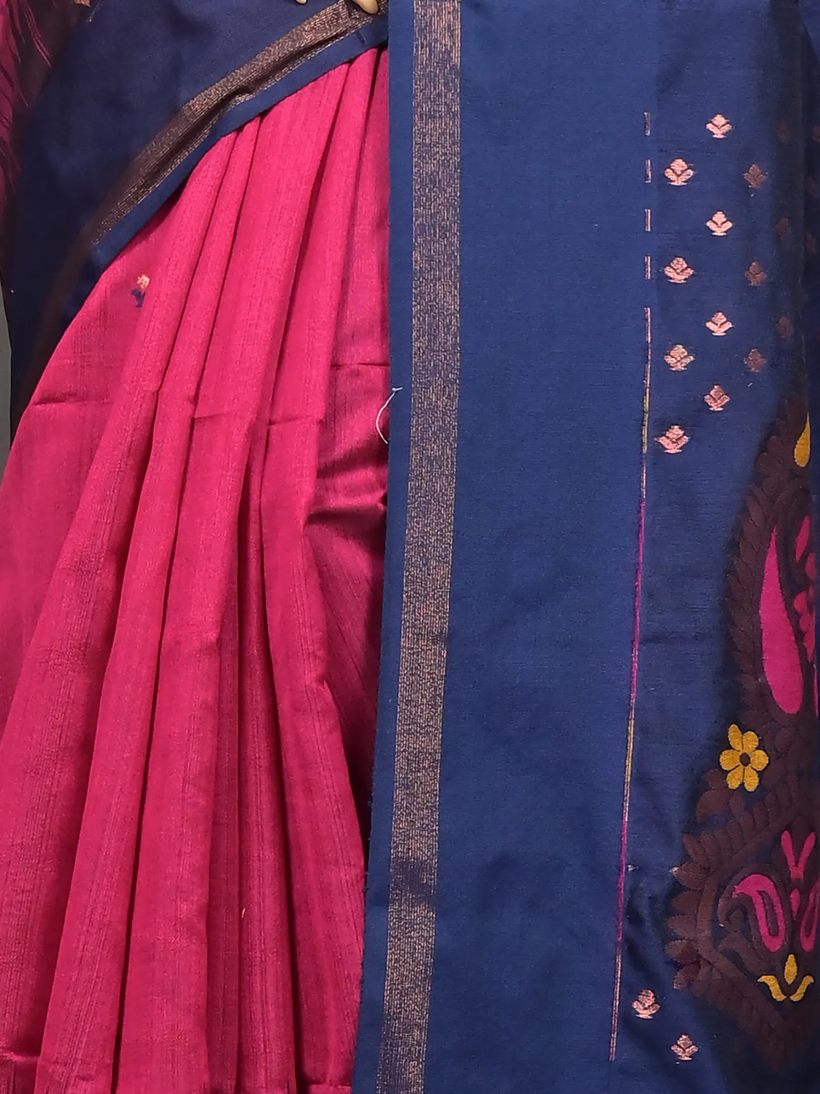 DipDiya Cotton Blend Purpel Blue Parlkim Rooted in Bengal Ikkat Jharna Sarees