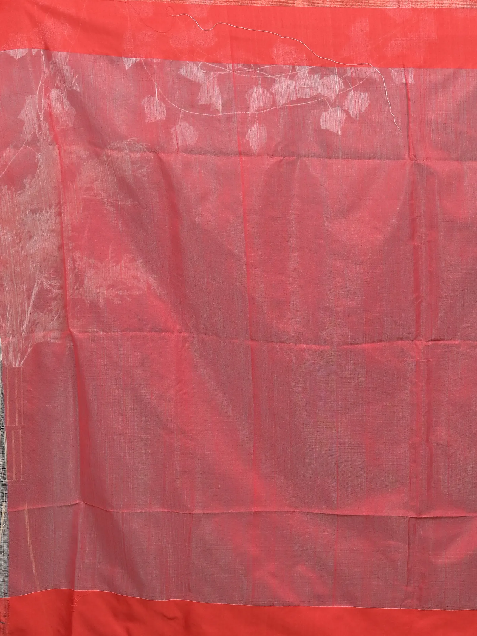 DipDiya Cotton Blend Red Cream Parlkim Loom to Love Ikkat Jharna Sarees