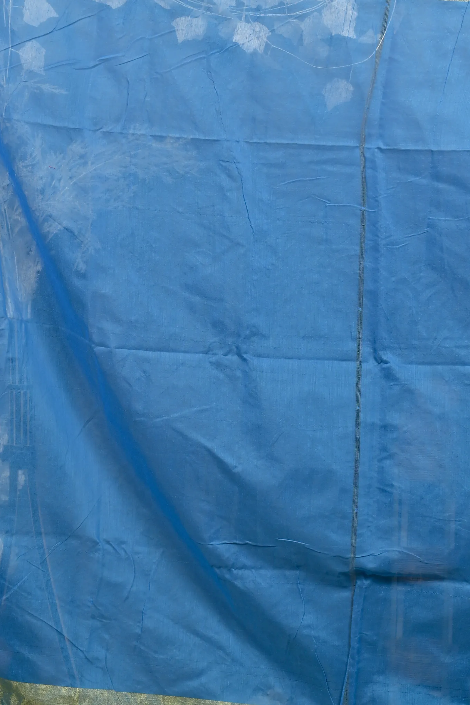 DipDiya Cotton Blend Sky Blue Dhrum Bengal’s Tradition Handloom Sarees