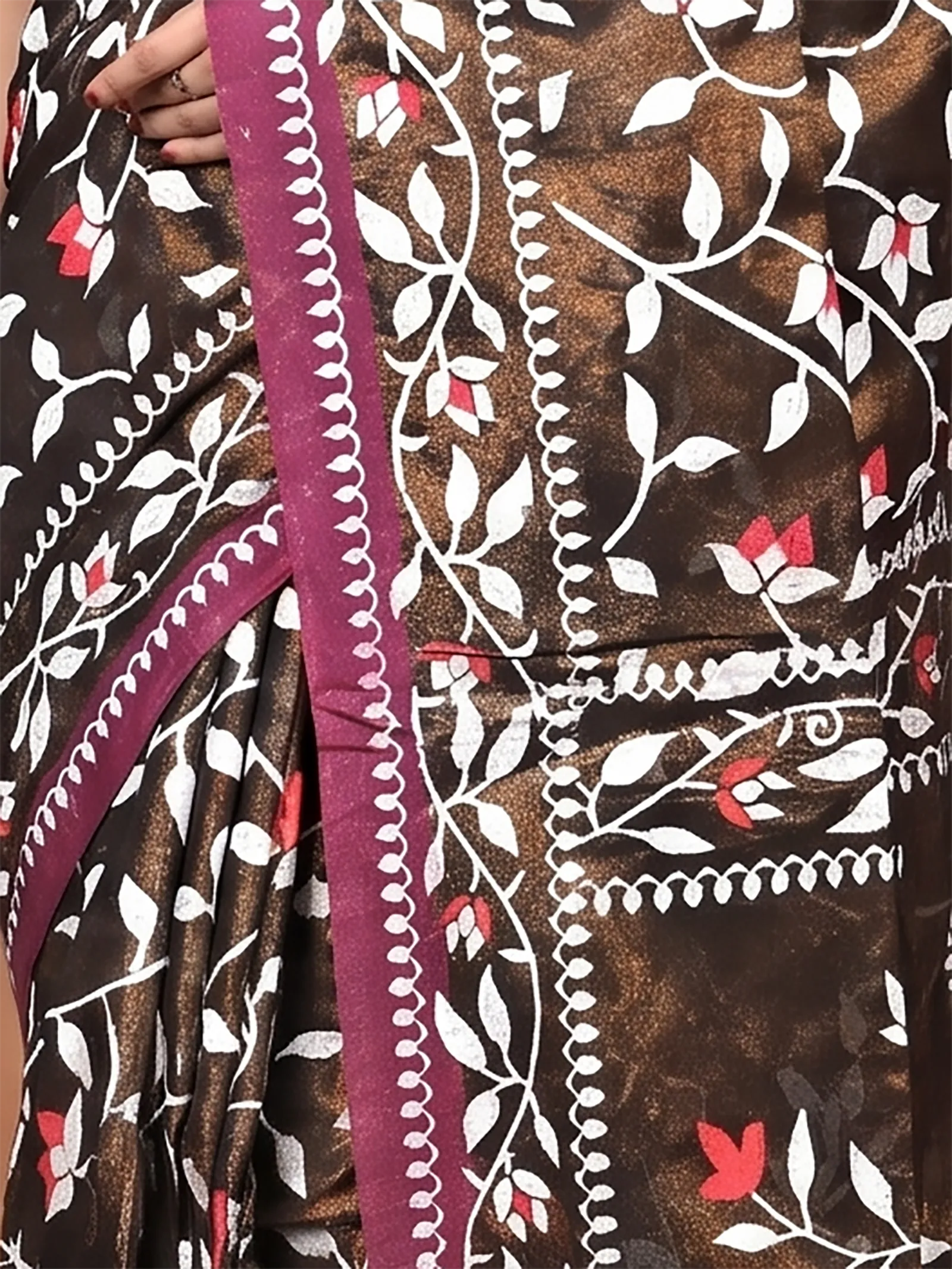 DipDiya Cotton Blend  Traditional Bengali Black Artisan Crafted Parbun Handloom Saree