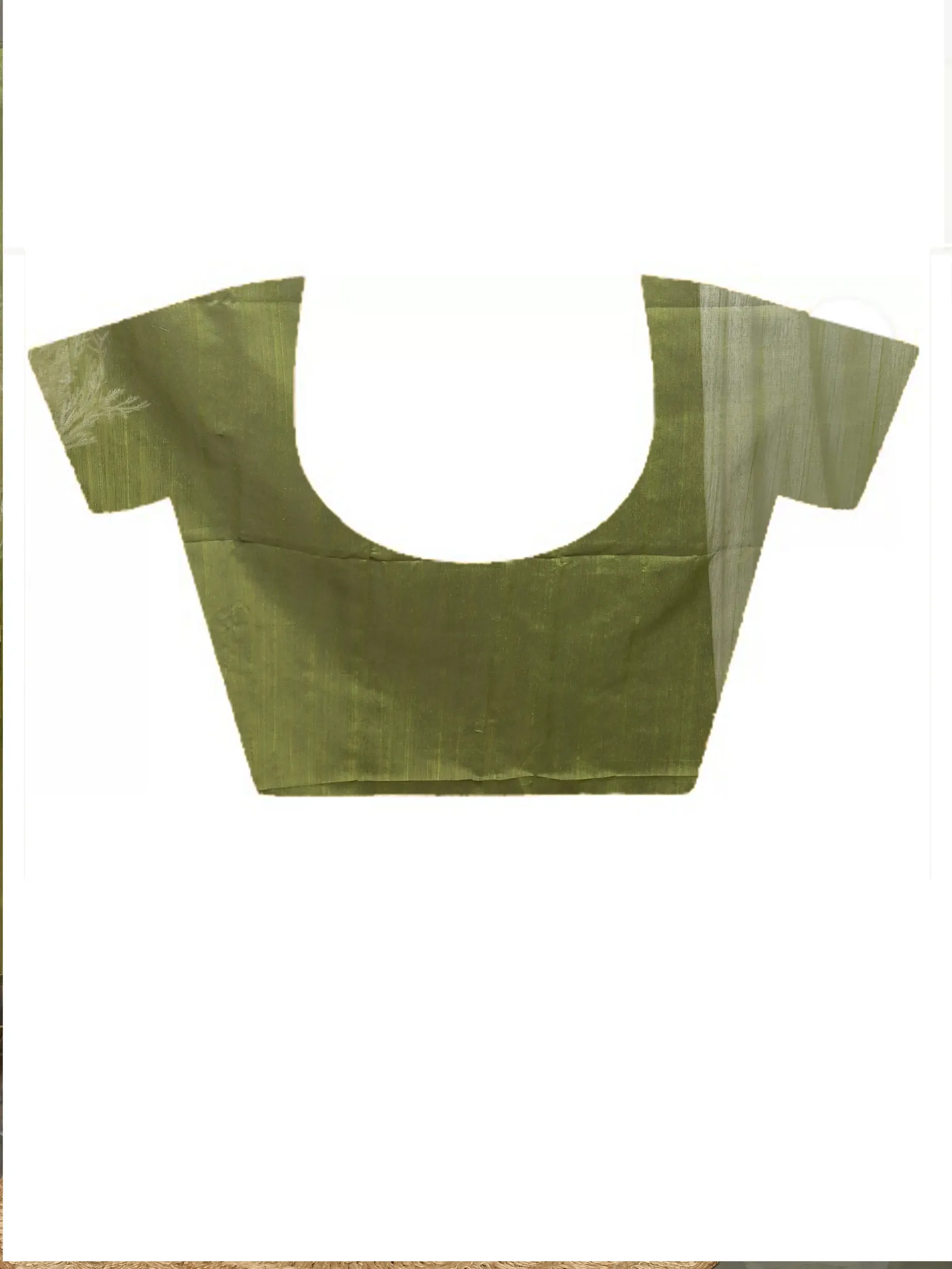DipDiya Cotton Blend  Traditional Bengali Green Artisan Crafted Soubit Handloom Saree