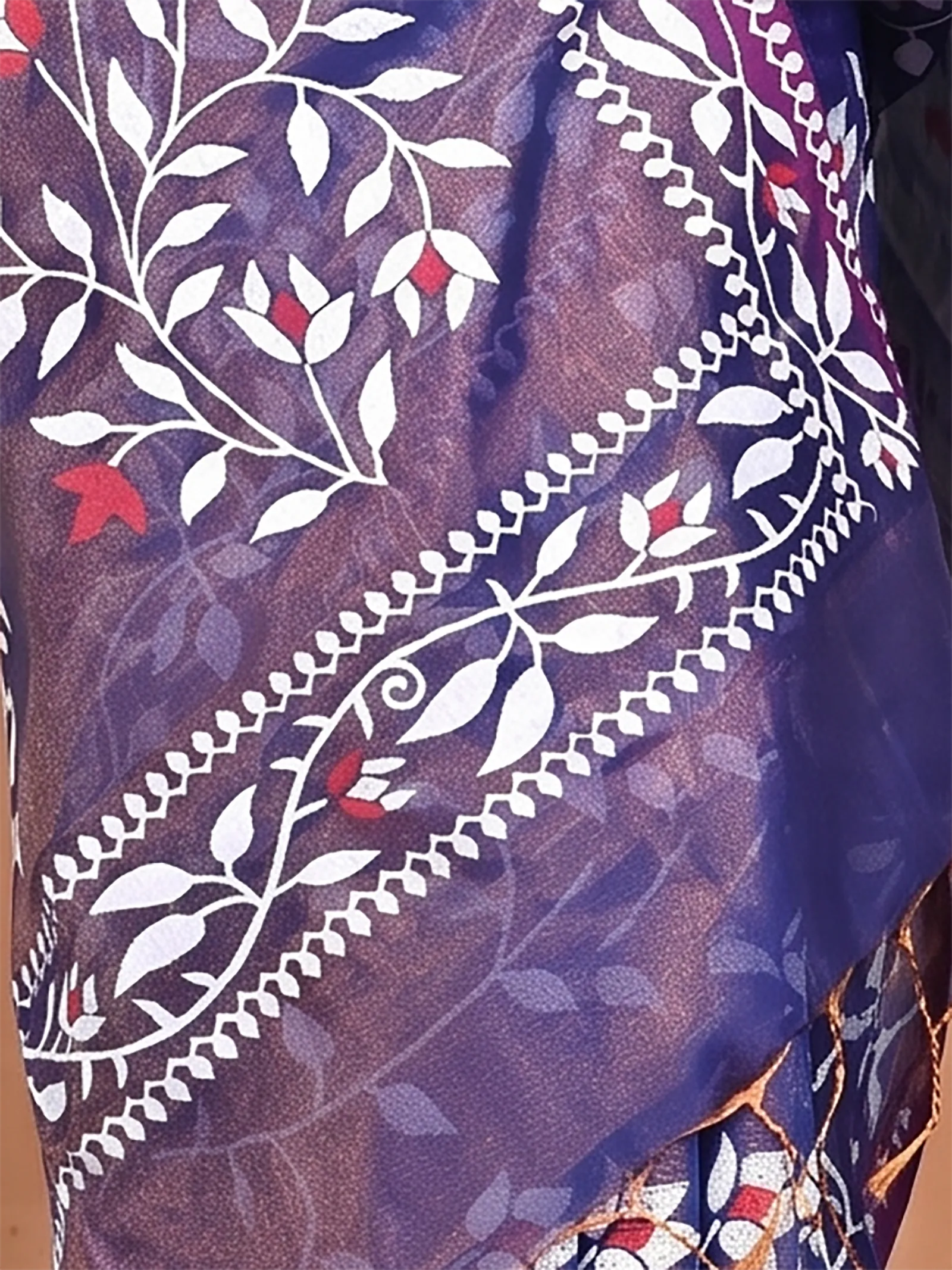 DipDiya Cotton Blend  Traditional Bengali Violet Artisan Crafted Parbun Handloom Saree