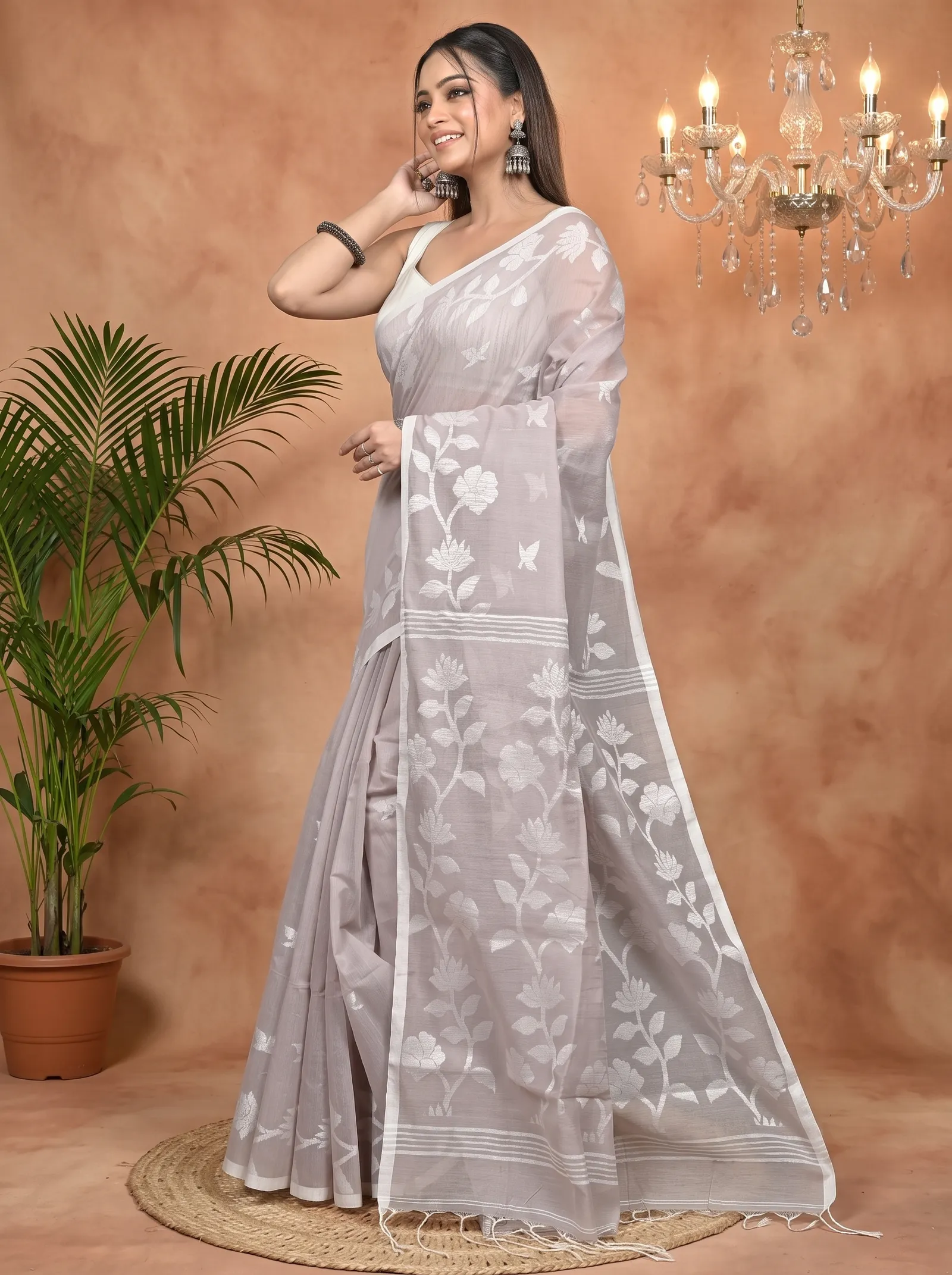 DipDiya Cotton Blend Wine Parlon Tradition in Every Thread Handloom Sarees