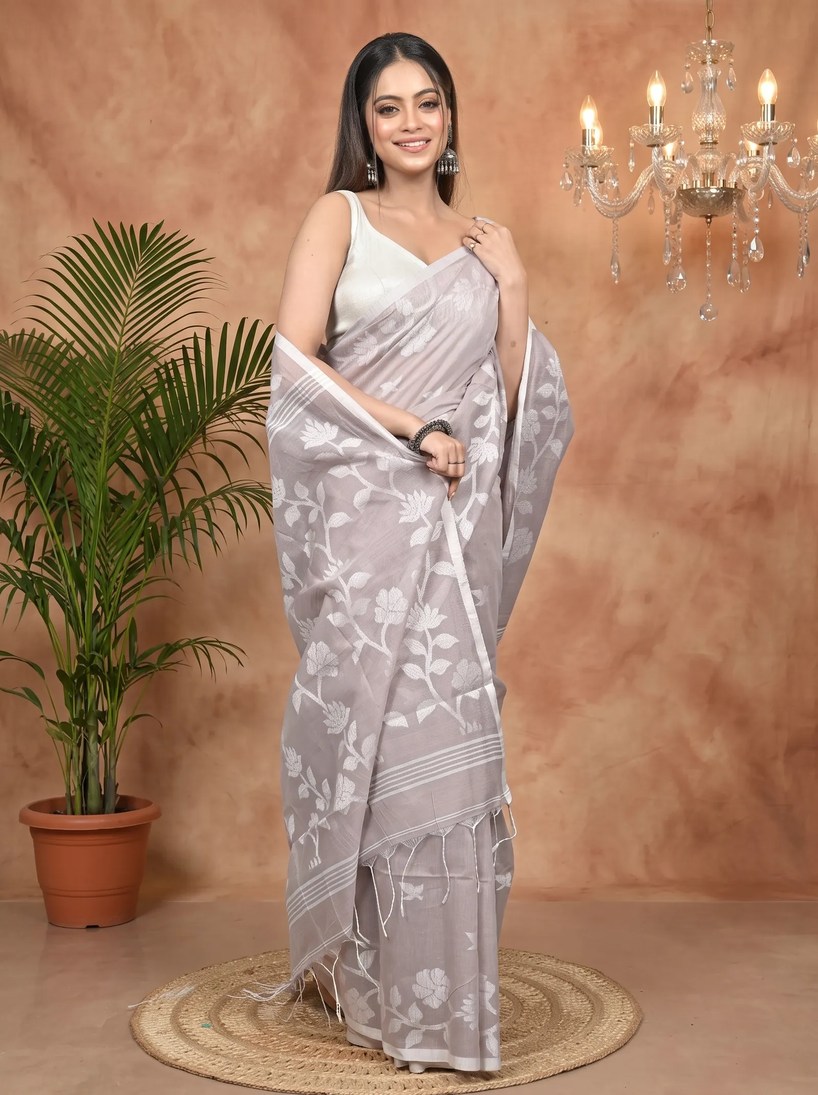 DipDiya Cotton Blend Wine Parlon Tradition in Every Thread Handloom Sarees