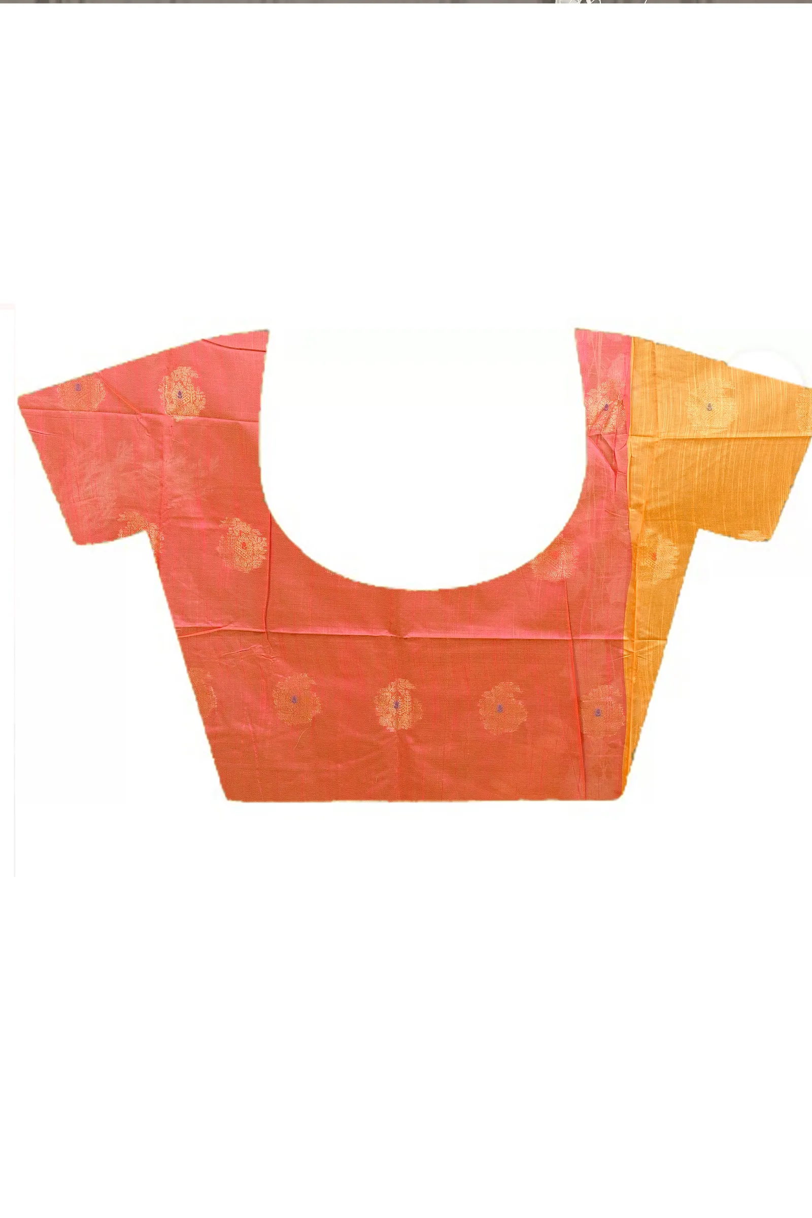 DipDiya Cotton Blend Yellow Pink Daymin Artisan Crafted Handloom Sarees