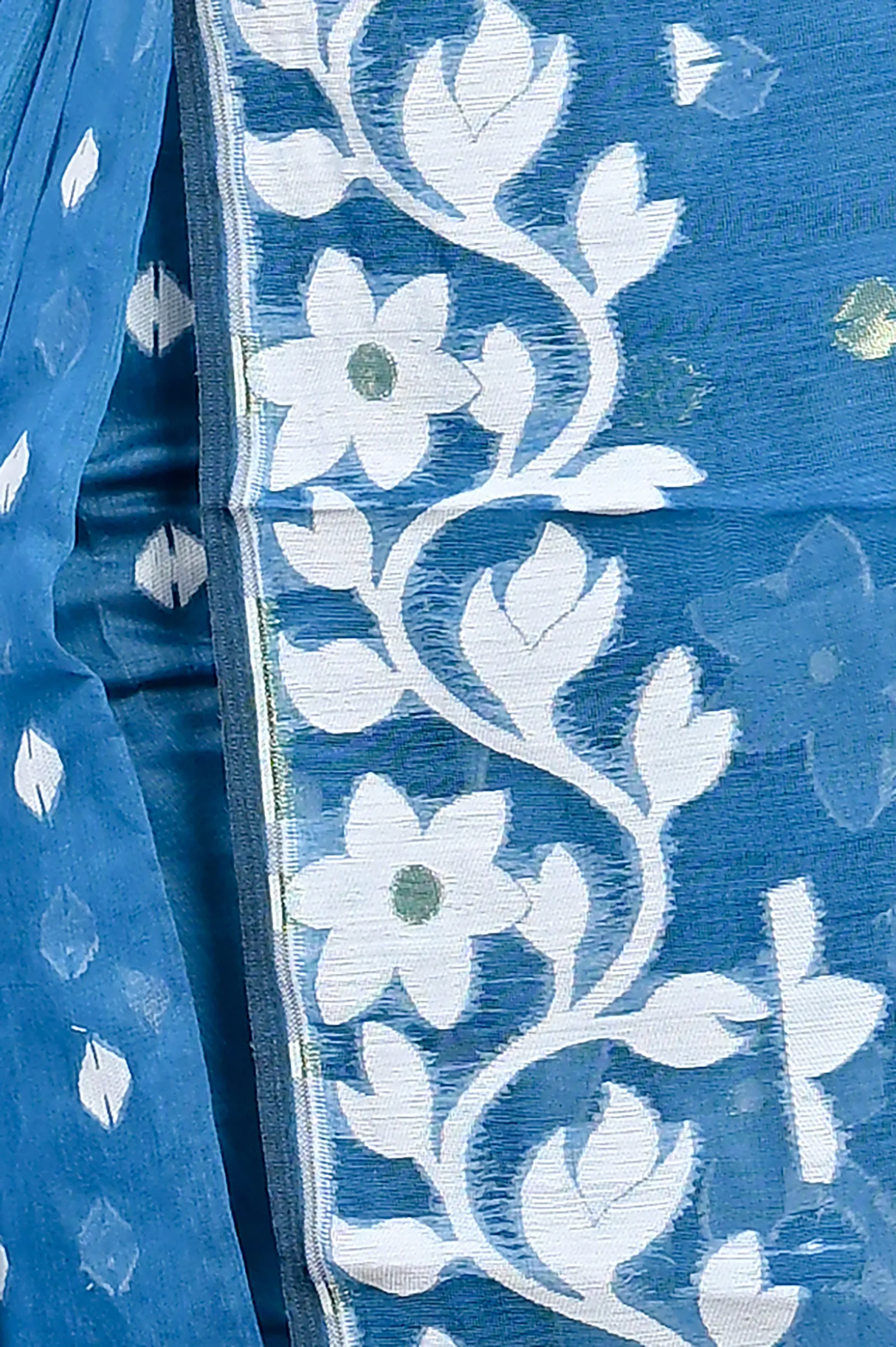 DipDiya Cotton Blended Blue Parinit Wrapped in Heritage Jamdani Sarees