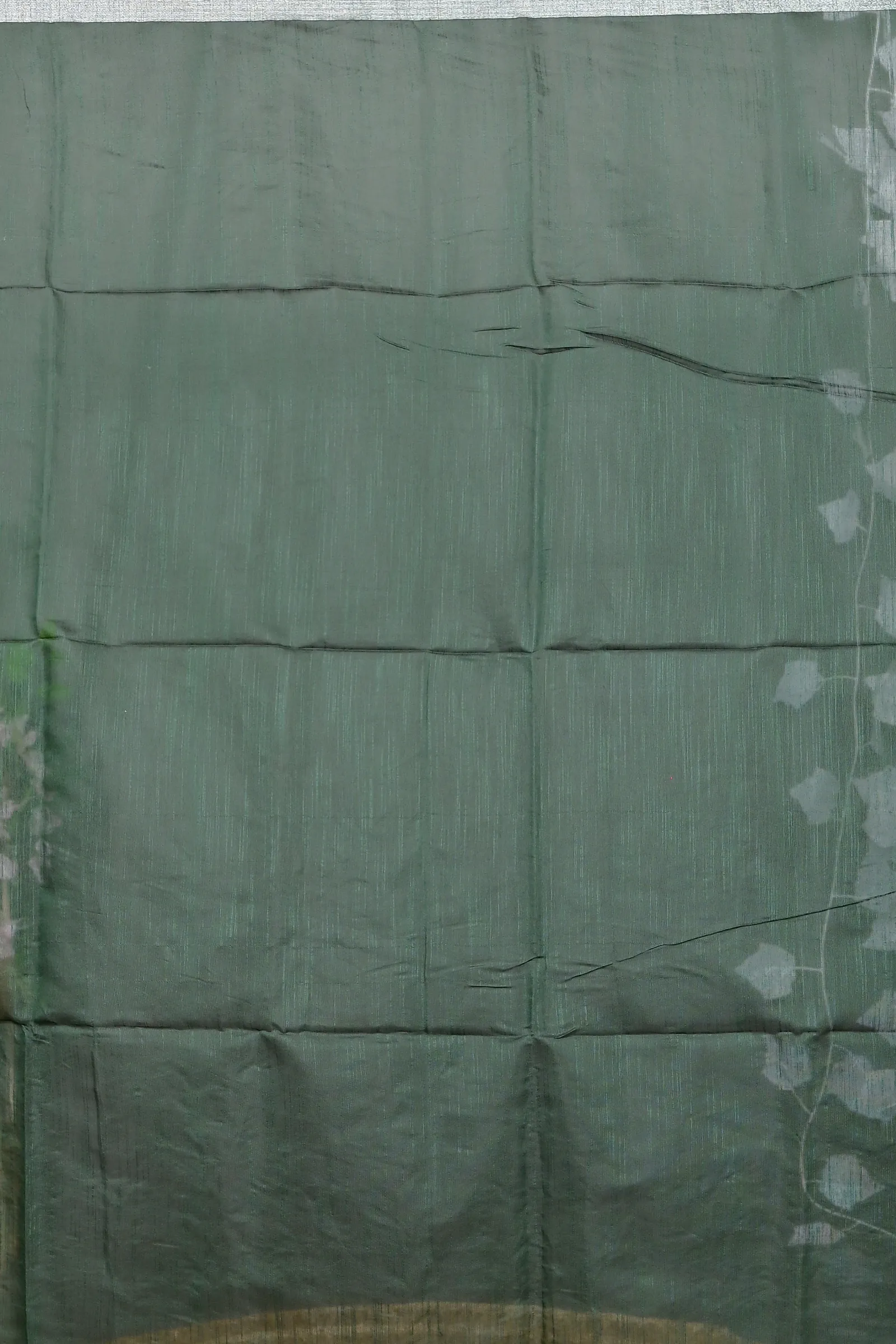 DipDiya Cotton Blended Dark Green Paroni Woven by Hand Embroidery Handloom sarees
