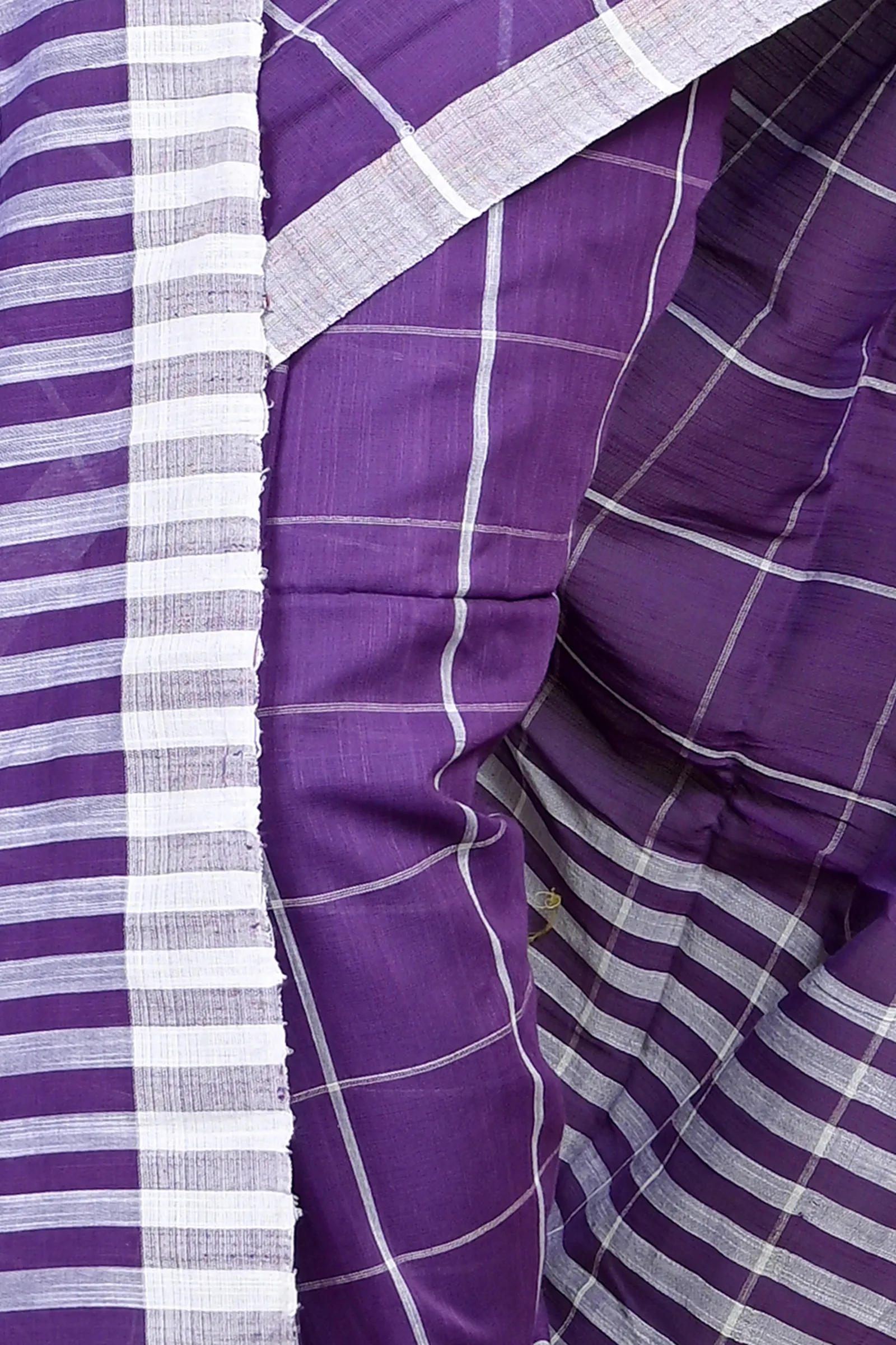 DipDiya Cotton Blended Lavender Parodhi Rooted in Bengal Handloom Sarees