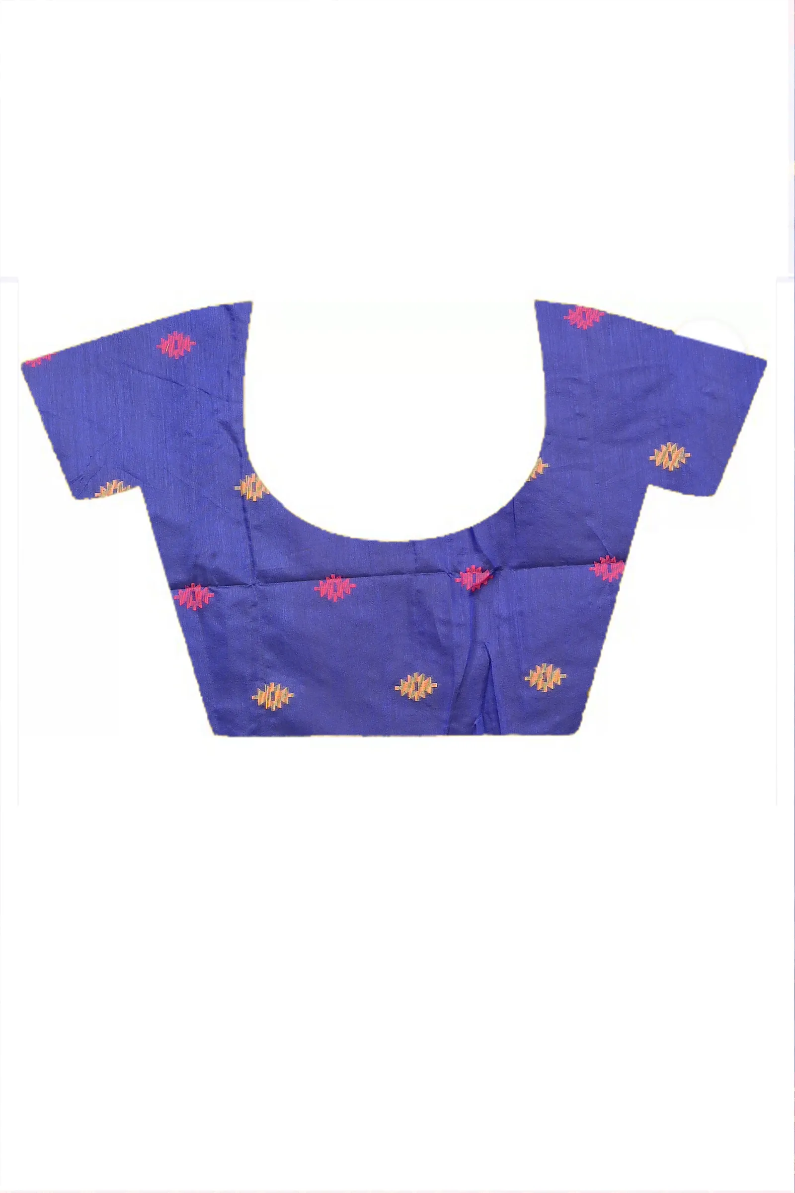 DipDiya Cotton Blended Naby Blue Red Parul Effortless Tradition Handloom Sarees