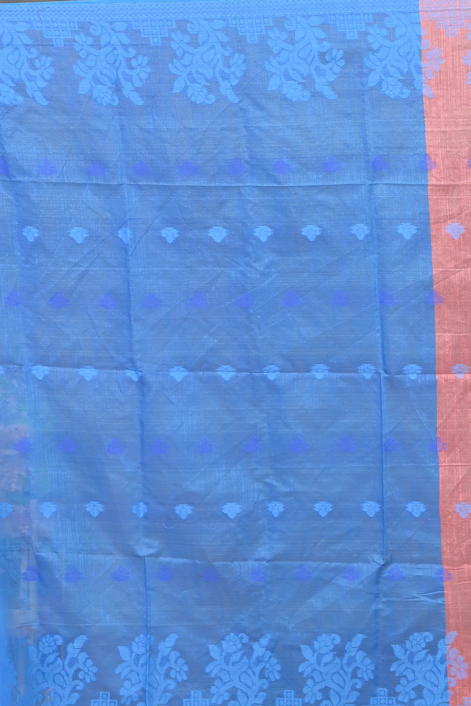 DipDiya Cotton Blended Peach Parup Grace of Bengal Handloom Sarees