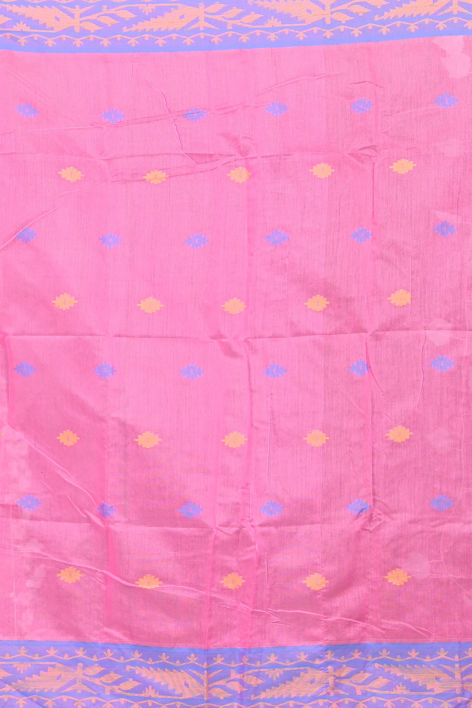 DipDiya Cotton Blended Pink Blue Parul Elegance in Every Weave Handloom Sarees