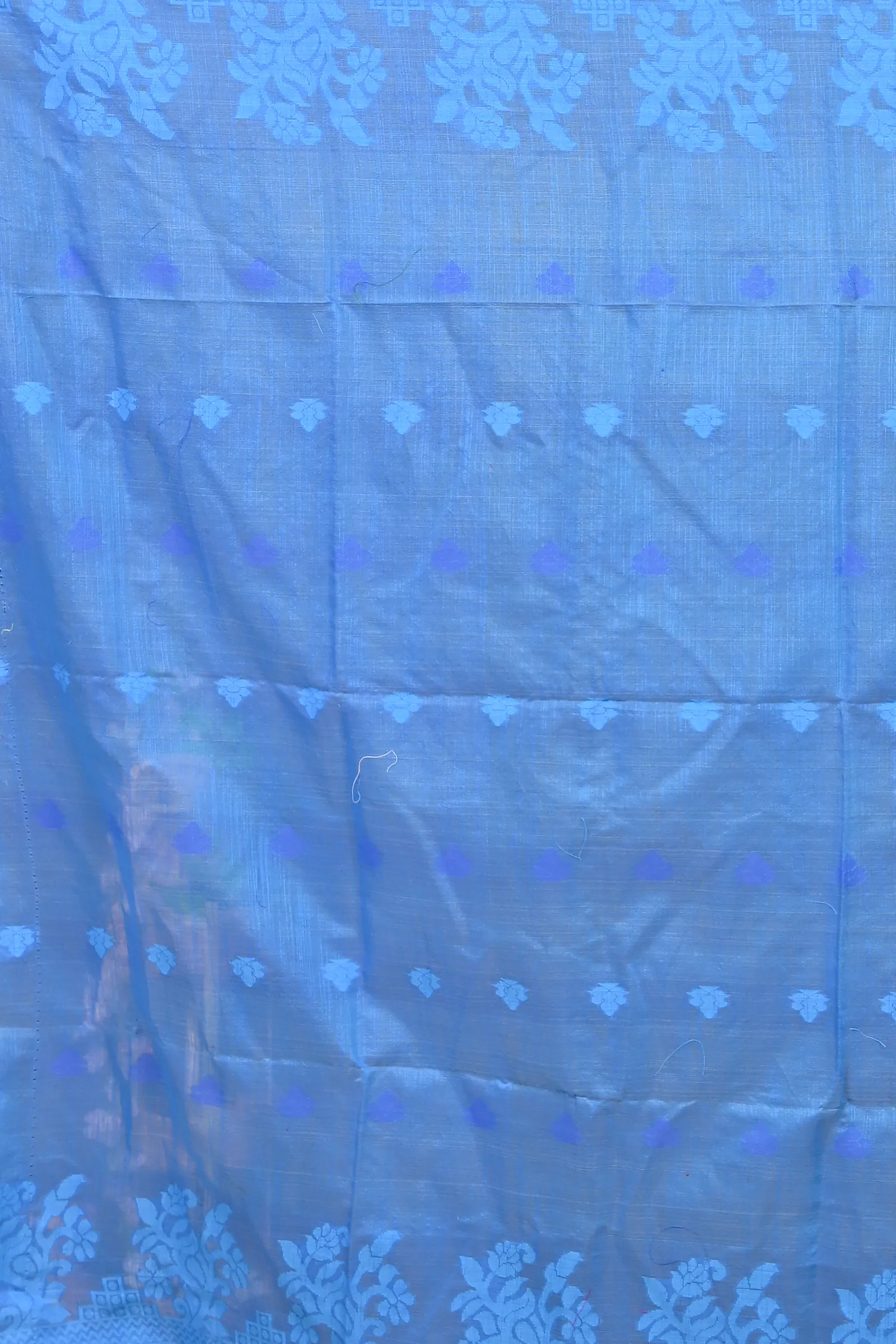 DipDiya Cotton Blended Pink Blue Parup Heritage Elegance Handloom Sarees