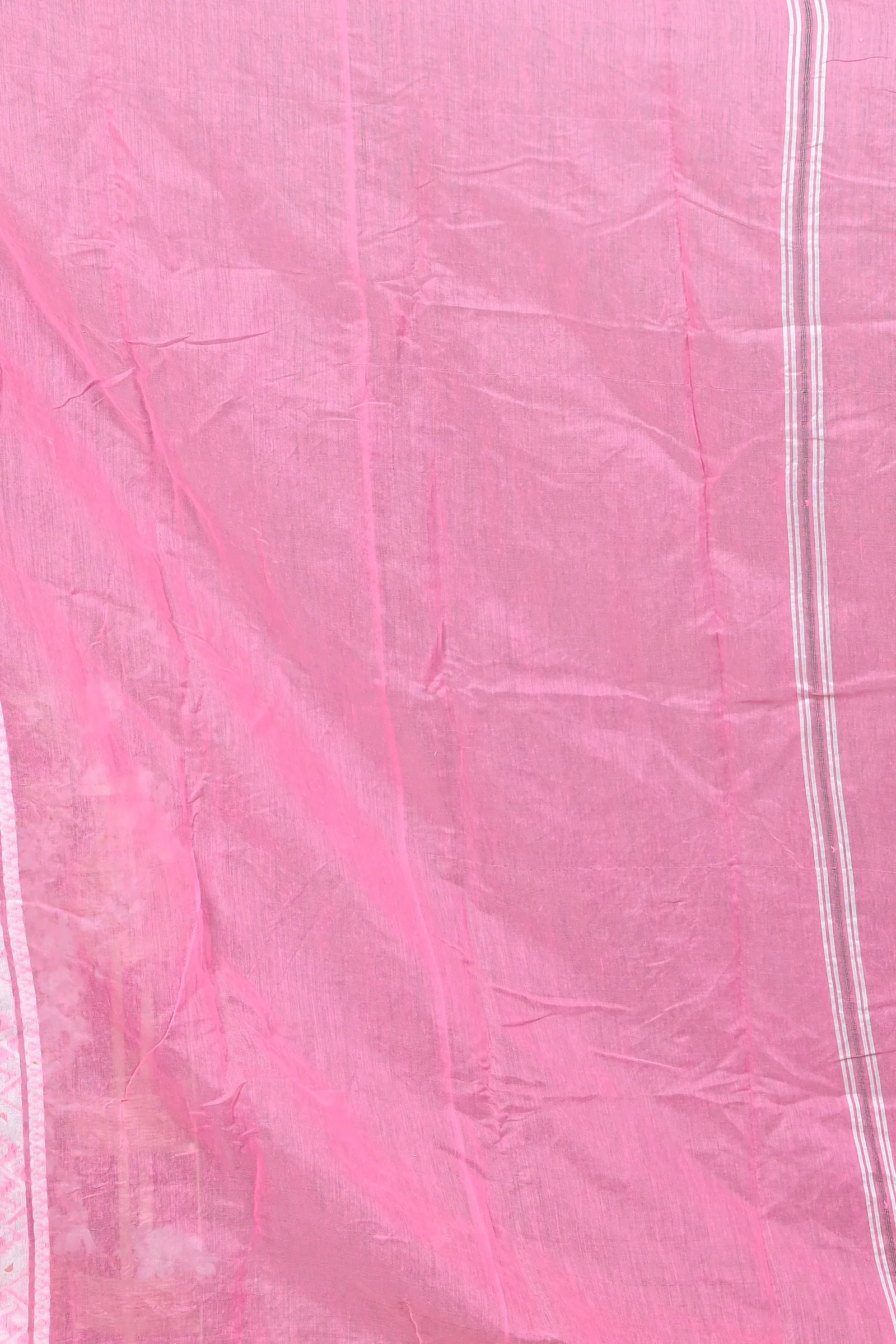 DipDiya Cotton Blended Pink White Parv Heritage You Can Wear Jamdani Sarees