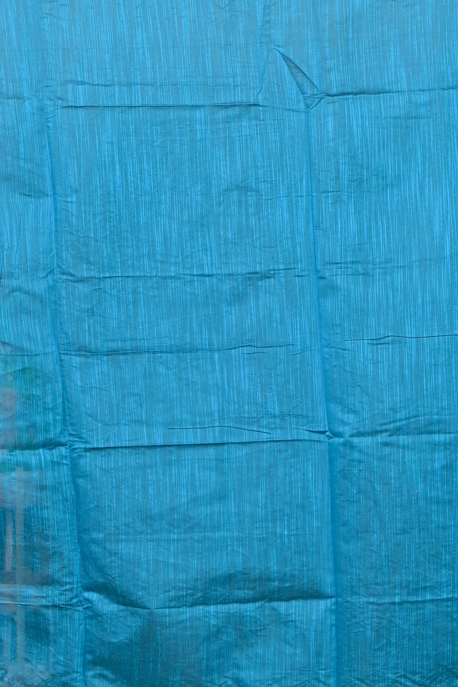 DipDiya Cotton Blended Sky Blue Parik Timeless Bengal Applique Sarees
