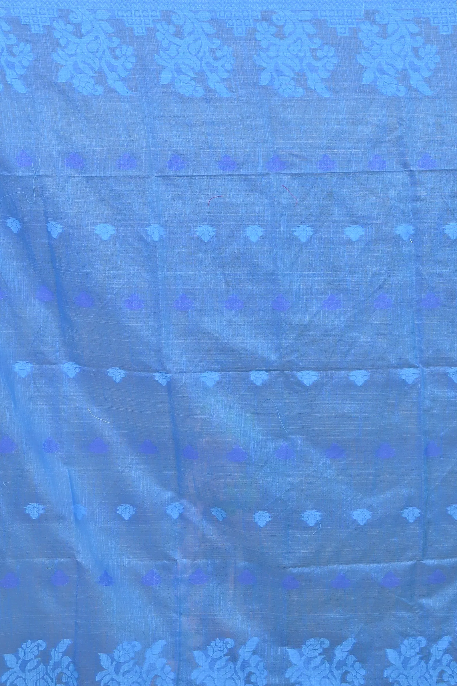 DipDiya Cotton Blended Yellow Blue Parup Handloom Heritage Handloom Sarees