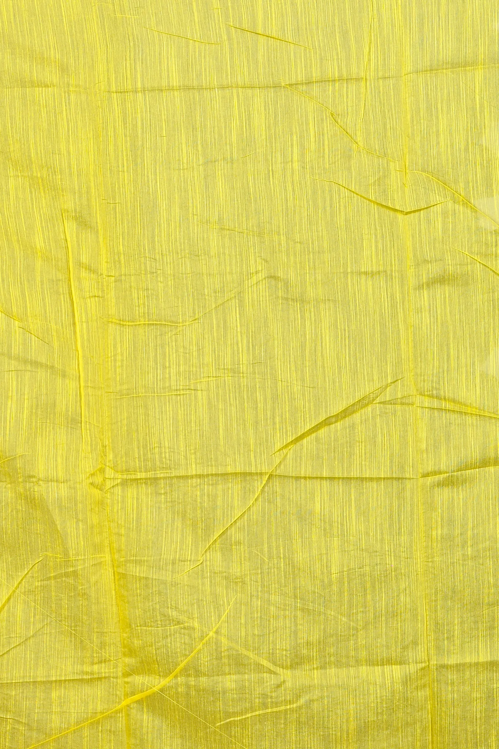 DipDiya Cotton Blended Yellow Parik Threads of Tradition Applique Sarees